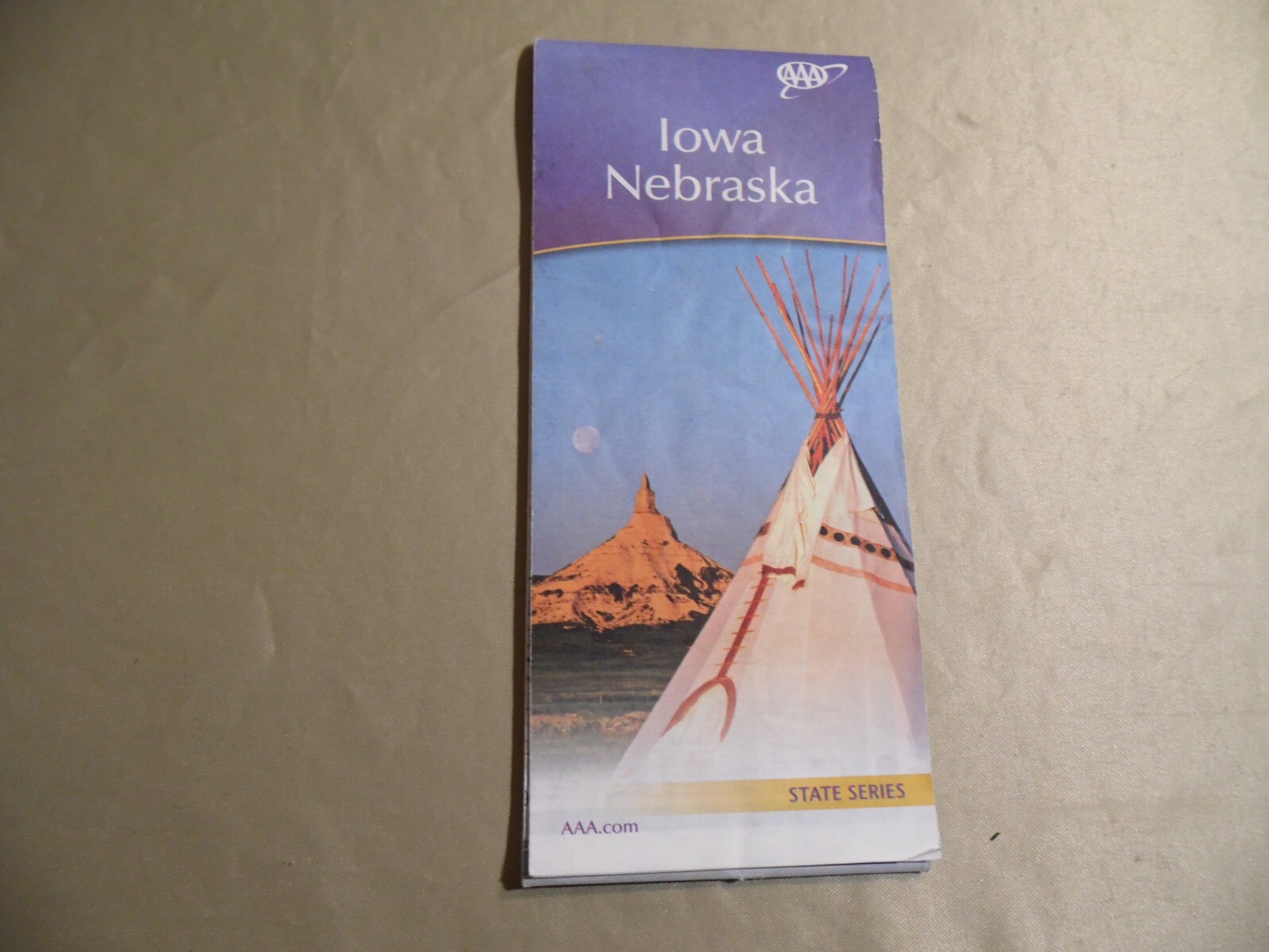 Iowa & Nebraska Map by AAA / Circa 2012 / Free Domestic Shipping