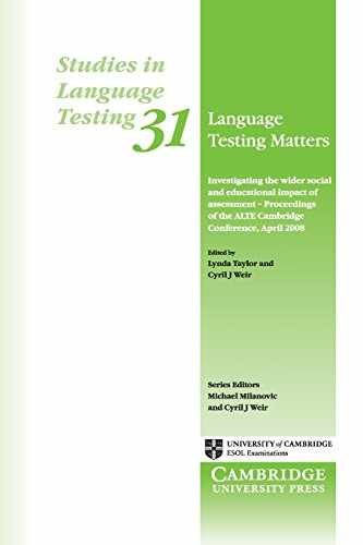 Language Testing Matters: - Paperback, by Taylor Lynda; Weir - Very Good