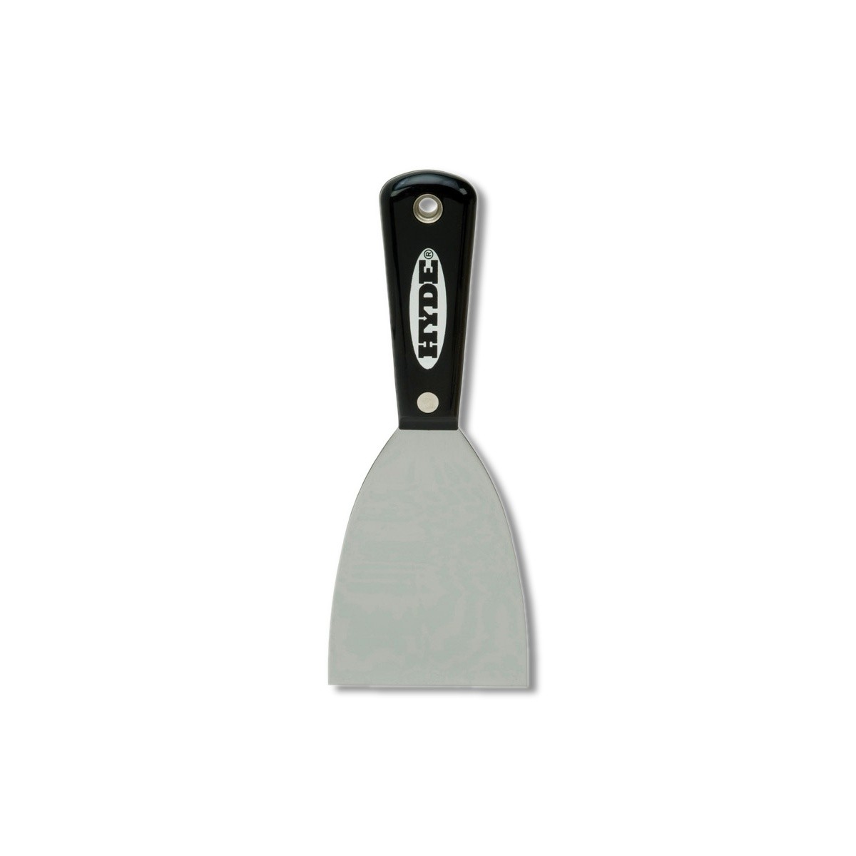 Hyde Black & Silver 3 in W Carbon Steel Chiseled-Edge Paint Scraper  02400