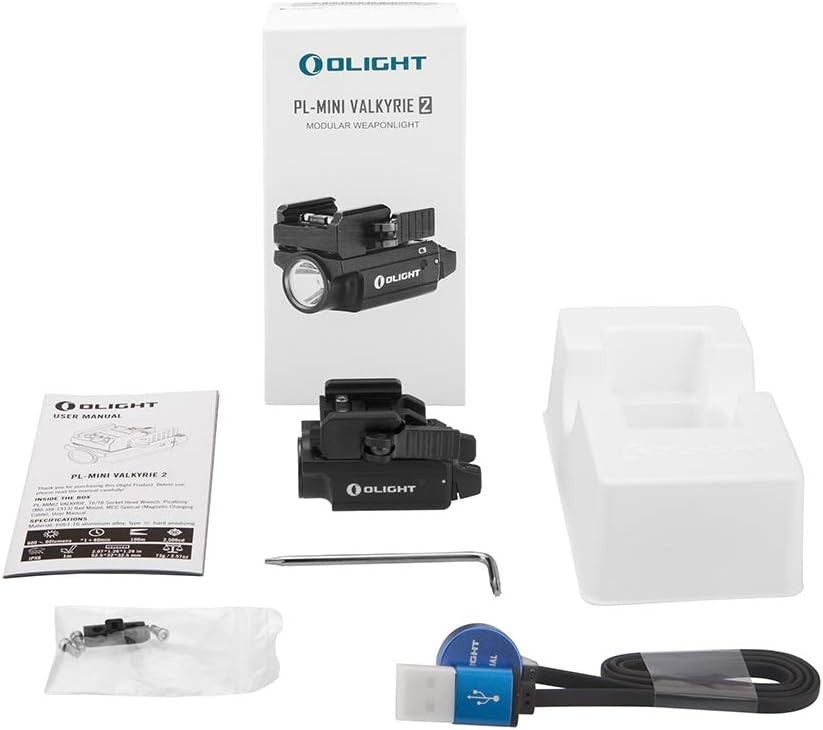 Compact 600 Lumen Pistol Weapon Light USB Rechargeable