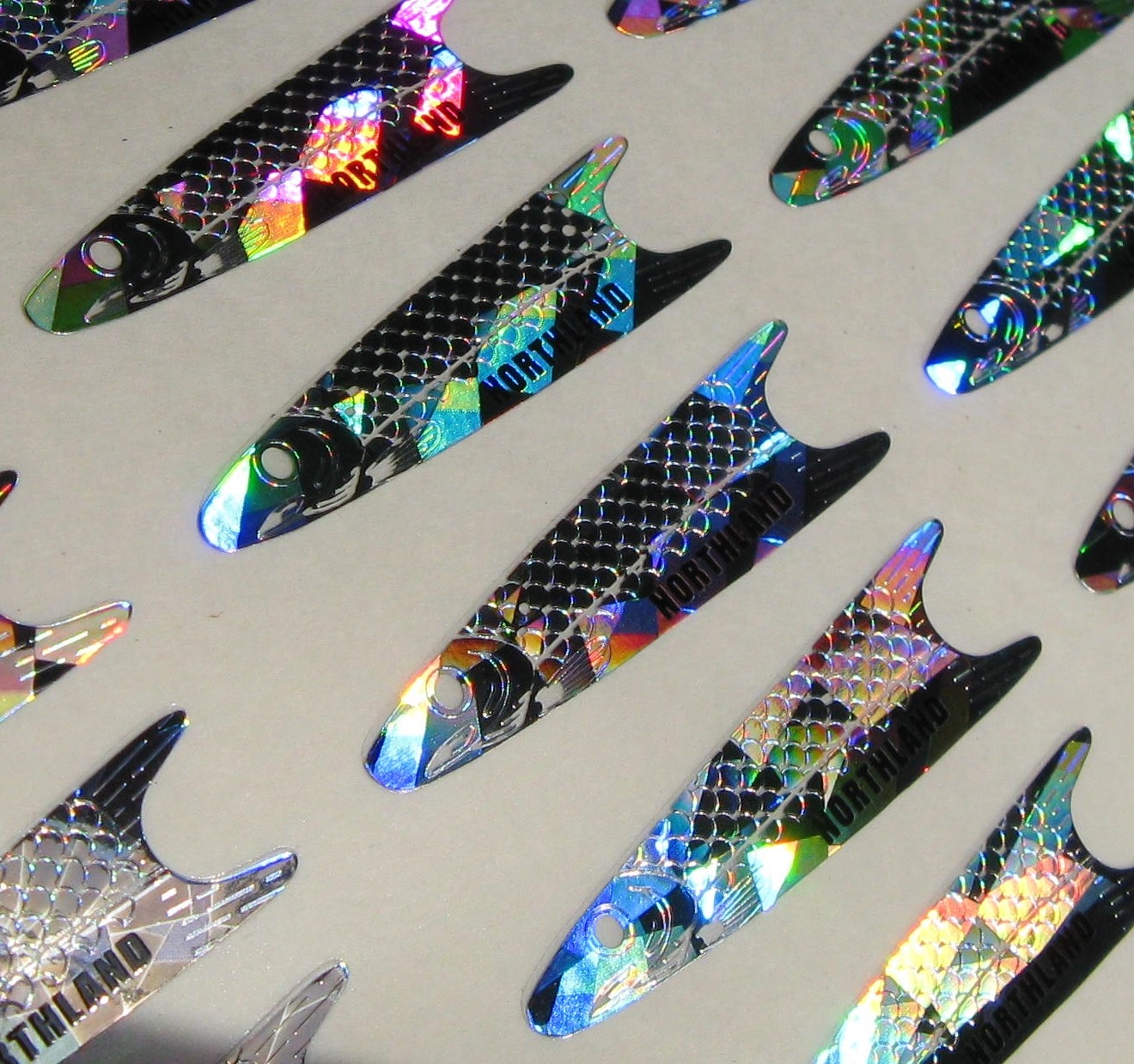 Holographic Northland Dart Minnow Replacement Decals- Silver Lot of 144!! B3