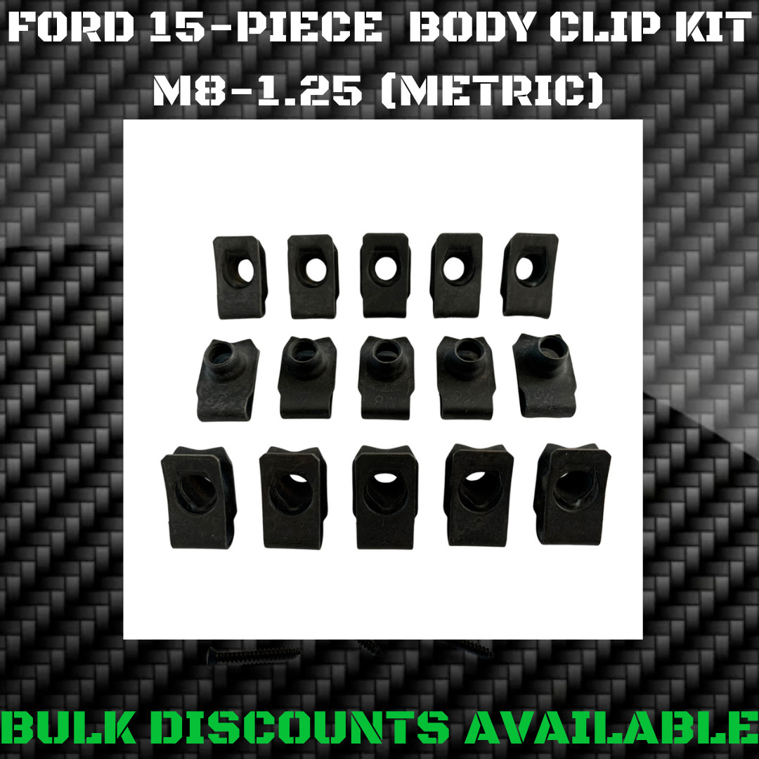 1980+ Ford F250 F350 F450 F550 Full Size Pick Up Truck Body Clips U Nuts M8-1.25