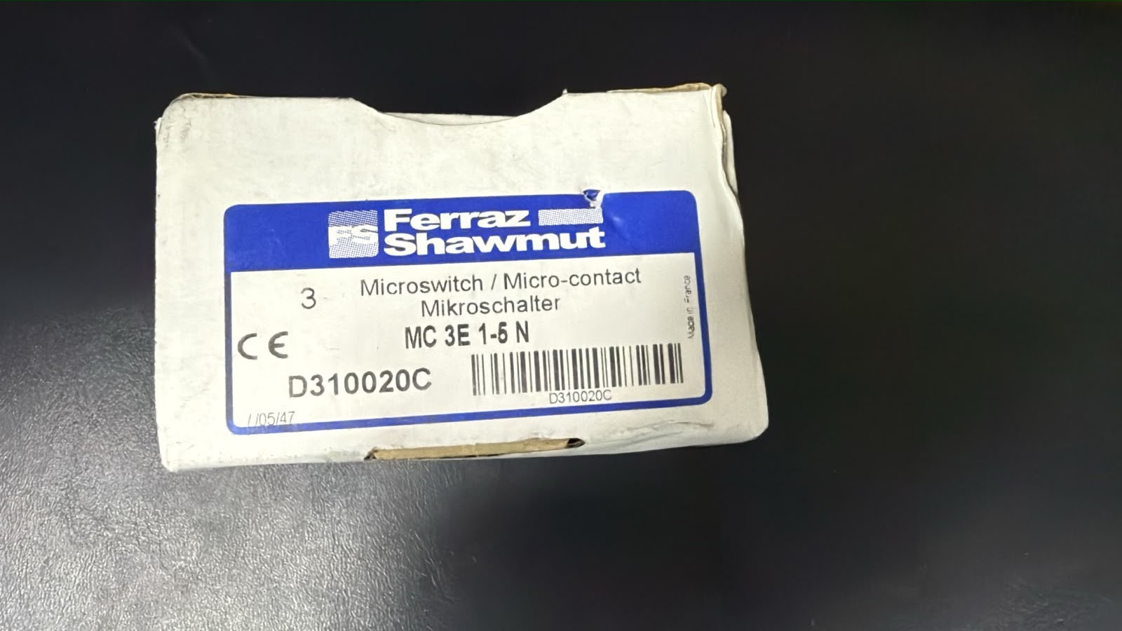 MC3E1-5N Ferraz Shawmut MC 3E 1-5N Microswitch Micro-Contact D310020C 3 in box