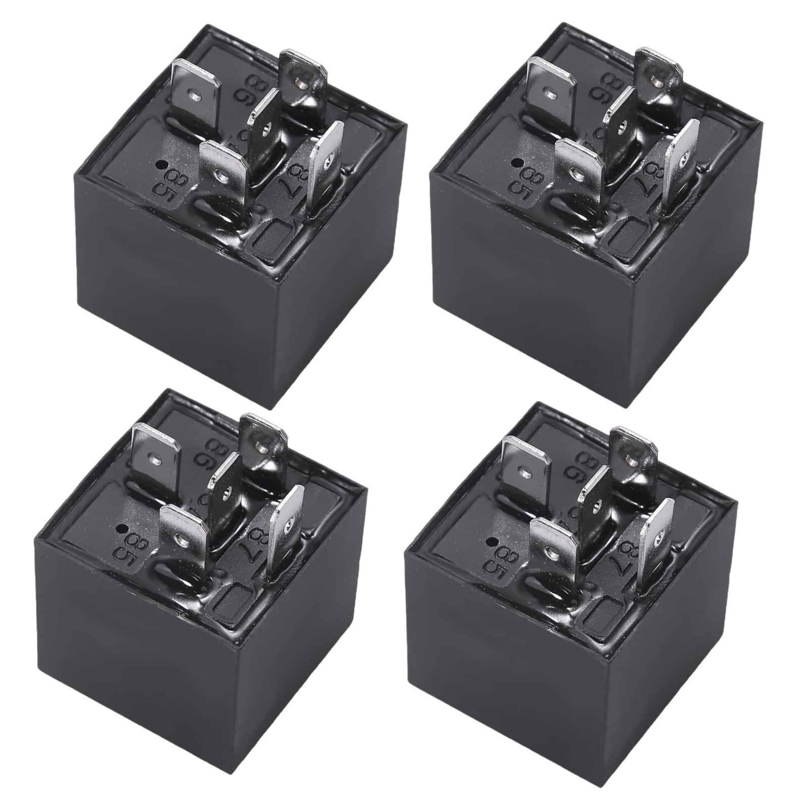 Qonsy 4 Pack 5 Pin Electrical Switch Relays For Automotive Car Truck Marine