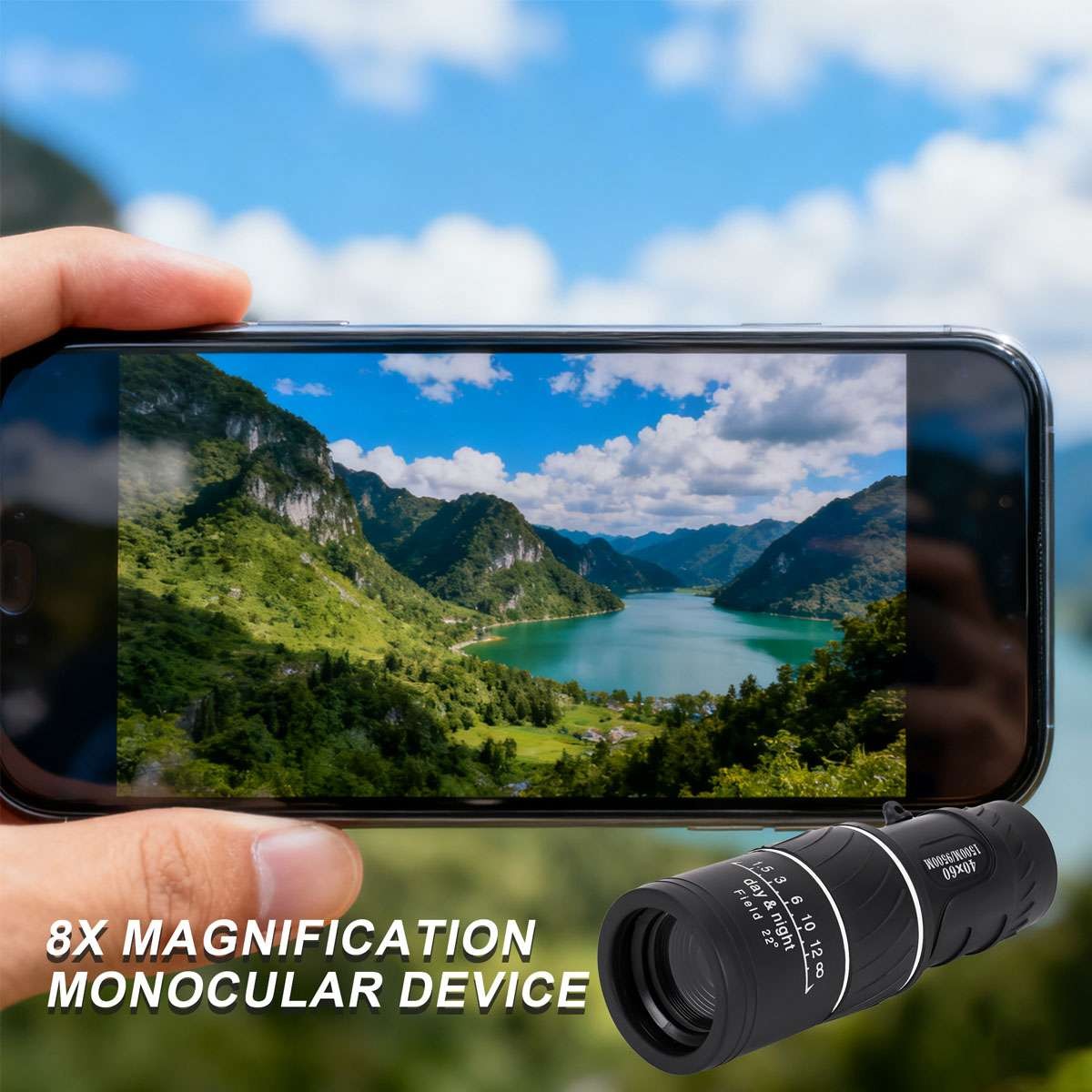 Telescope Monocular 40x60 Super High Power Night Vision Binoculars Outdoor