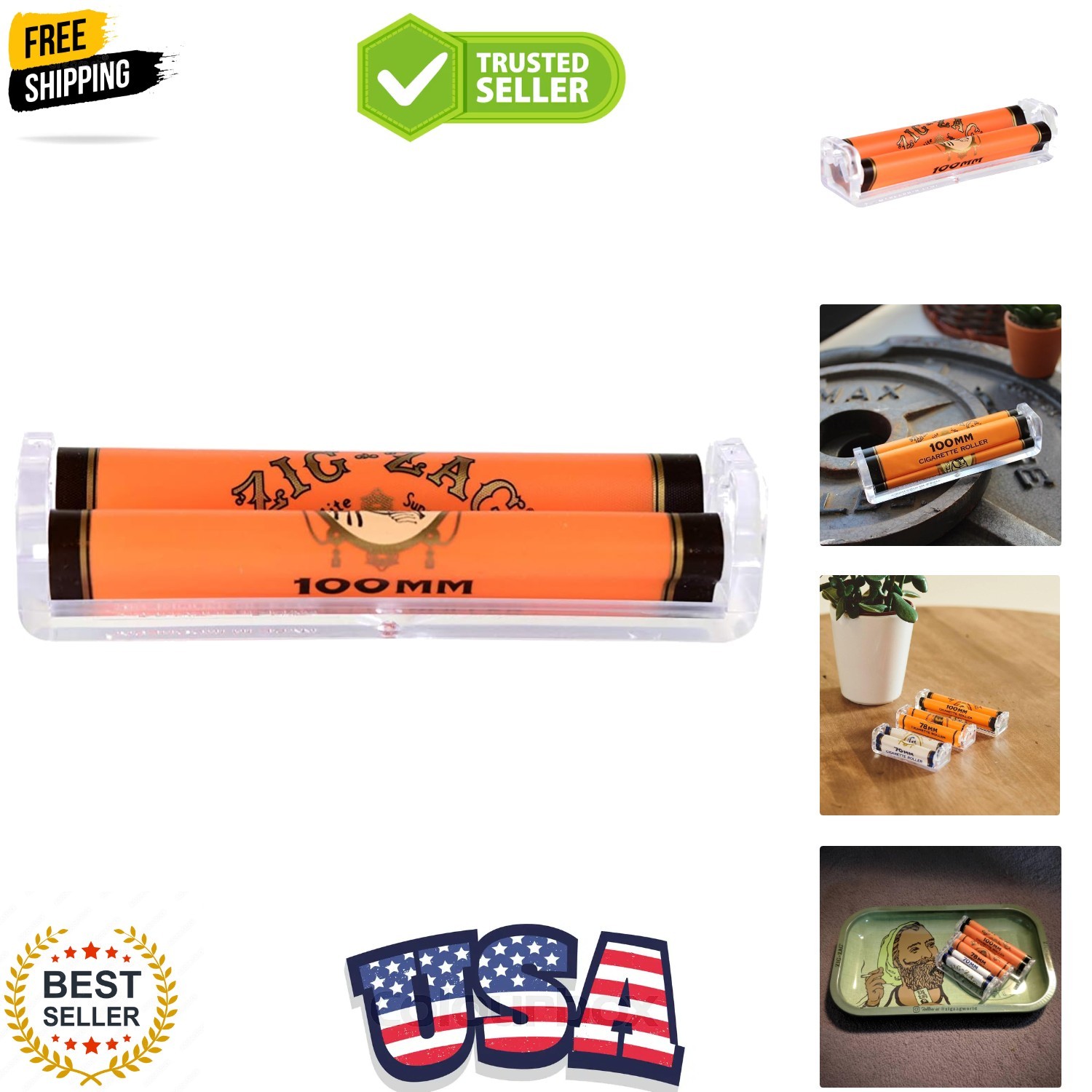 King Size Rolling Papers Cigarette Rolling Machine, 100mm