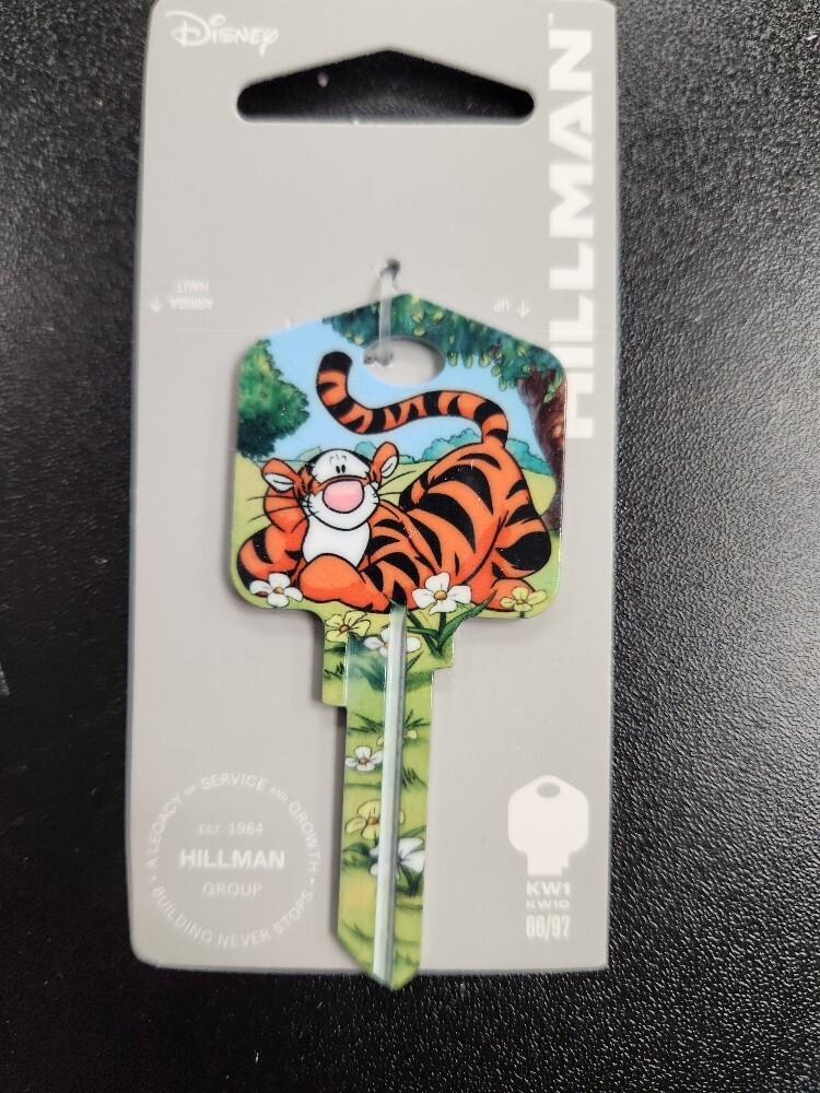DISNEY TIGGER & FRIENDS PRINTED KWIKSET KW1/KW10 KEYBLANK - READ DETAILS BELOW