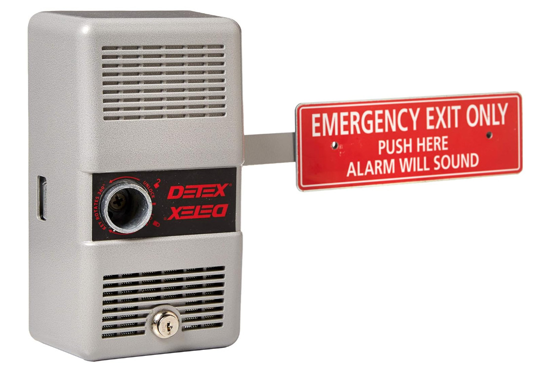 Detex ECL-230D Emergency Door Exit Alarm Control Lock Panic Bar 100dB Silver NEW