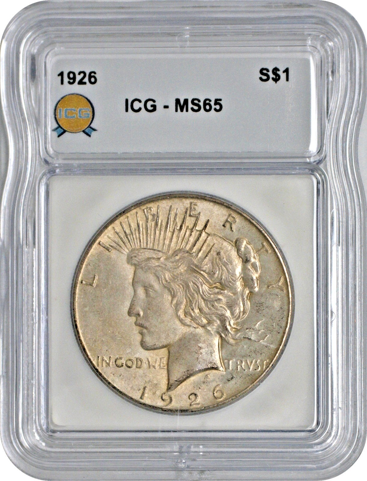 1926 Peace Silver Dollar S$1 ICG MS65 Uncirculated
