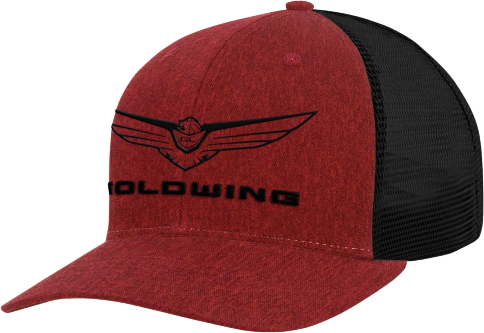 Licensed Honda Goldwing Snapback Mesh Trucker Hat Red/Black