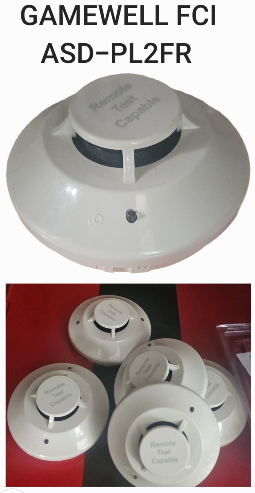 Gamewell FCI ASD-PL2FR Smoke  Detector / Remote Test  Capable/ TESTED