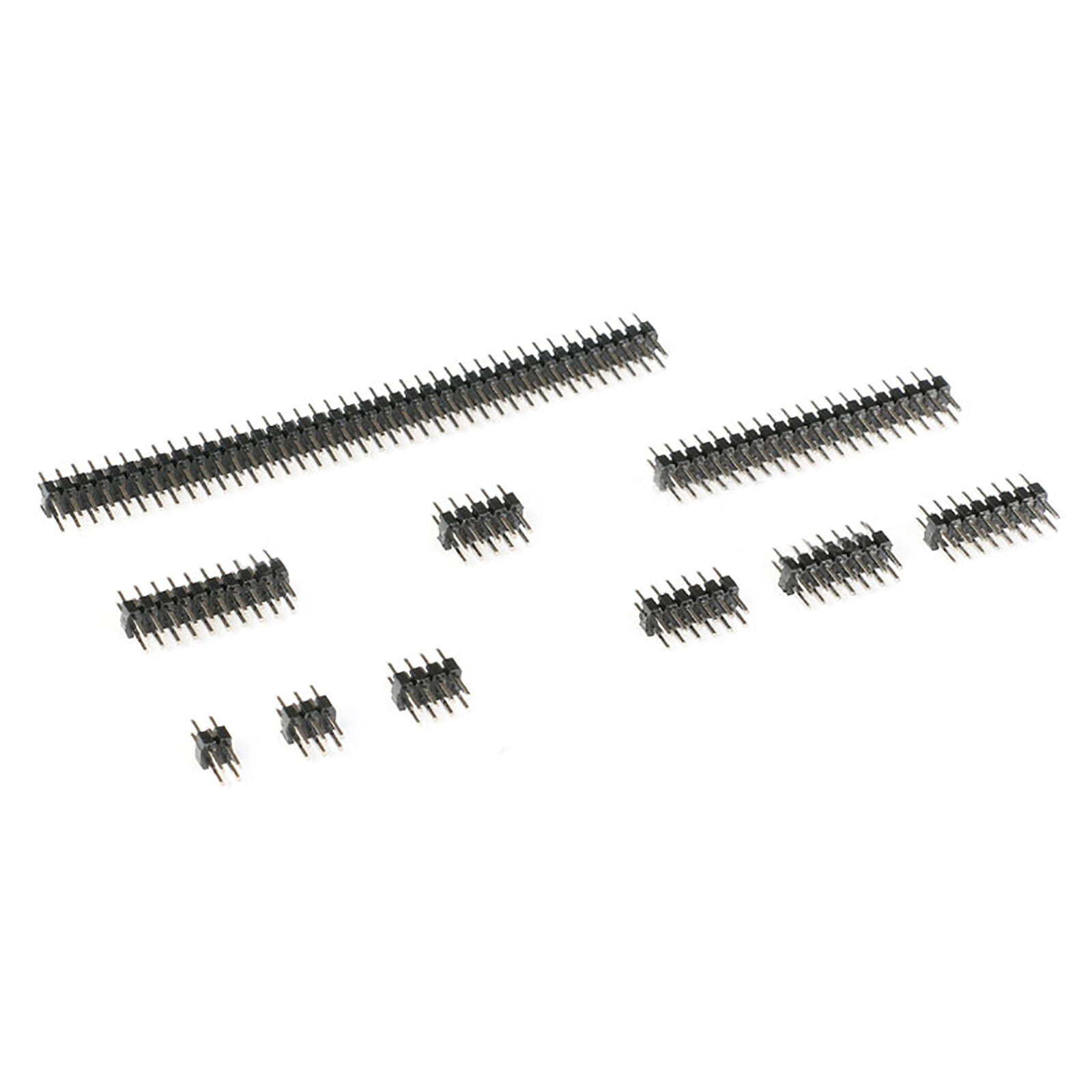 2.0mm Pitch Double Row Straight Male Pin Header 2x2P/3/4/5/6/7/8/10/12/20/40P