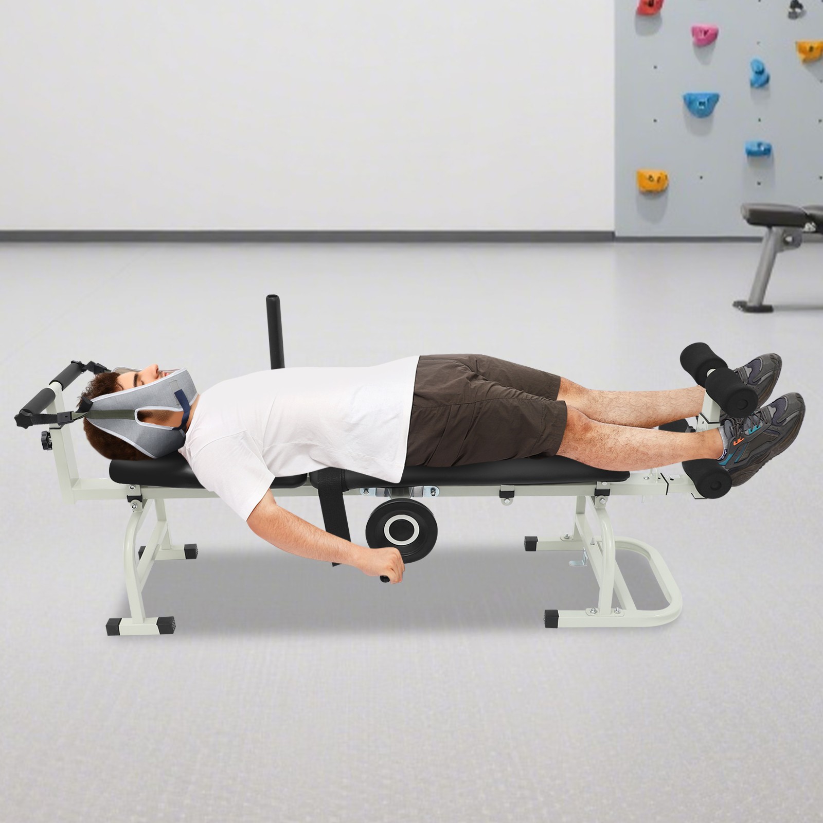 Traction Table Cervical Lumber Spine Back Stretcher Board Traction Bed 330lbs