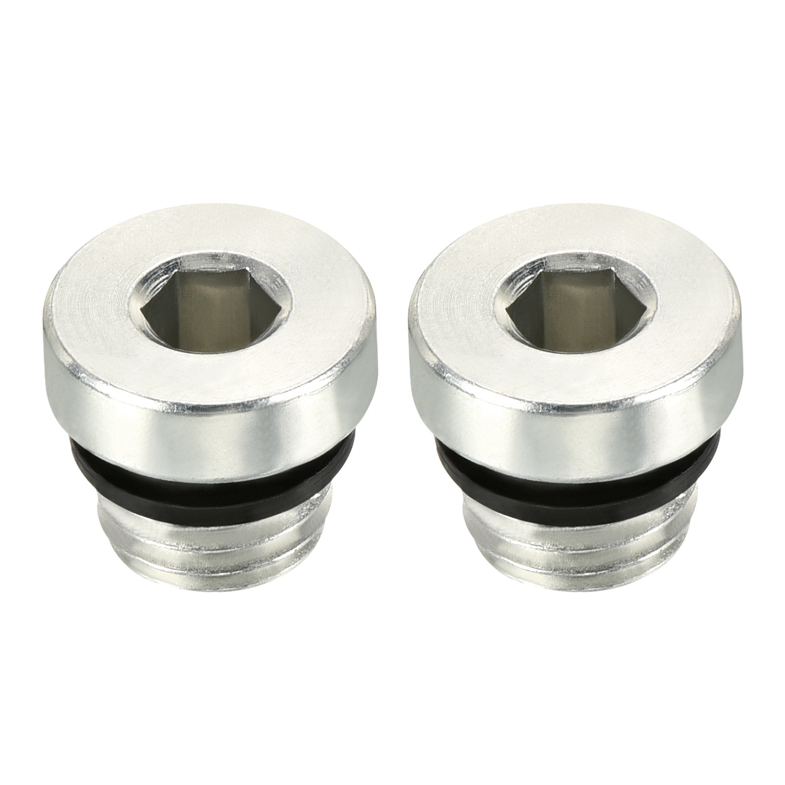 2 Pcs M10x1.25 Pipe Plug,for Terminate Pipe Ends (Silver, 0.2")
