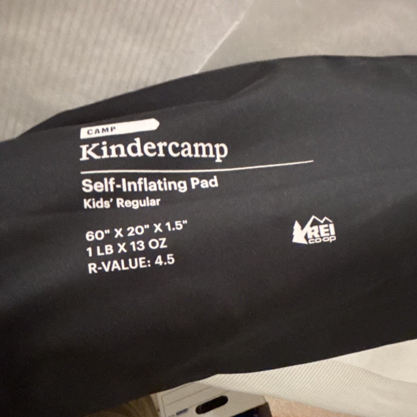 REI Co-op Kindercamp Self-Inflating Pad Kids' Regular, 60x20in, 1lb 13oz, Black