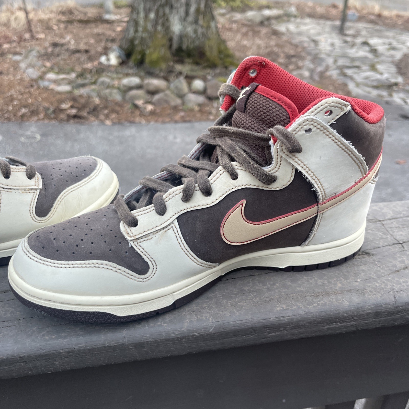 Nike Dunk SE High Baroque Brown Men’s Size 8.5 missing Insoles