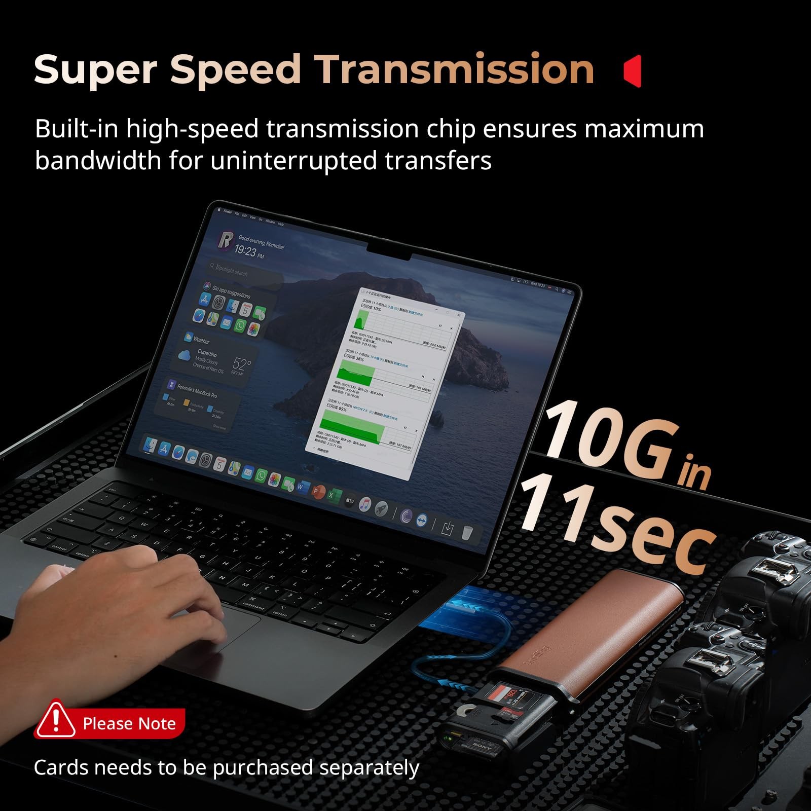 Multifunctional Card Reader & (CFexpress A), with Slot for AirTag, High-Speed...
