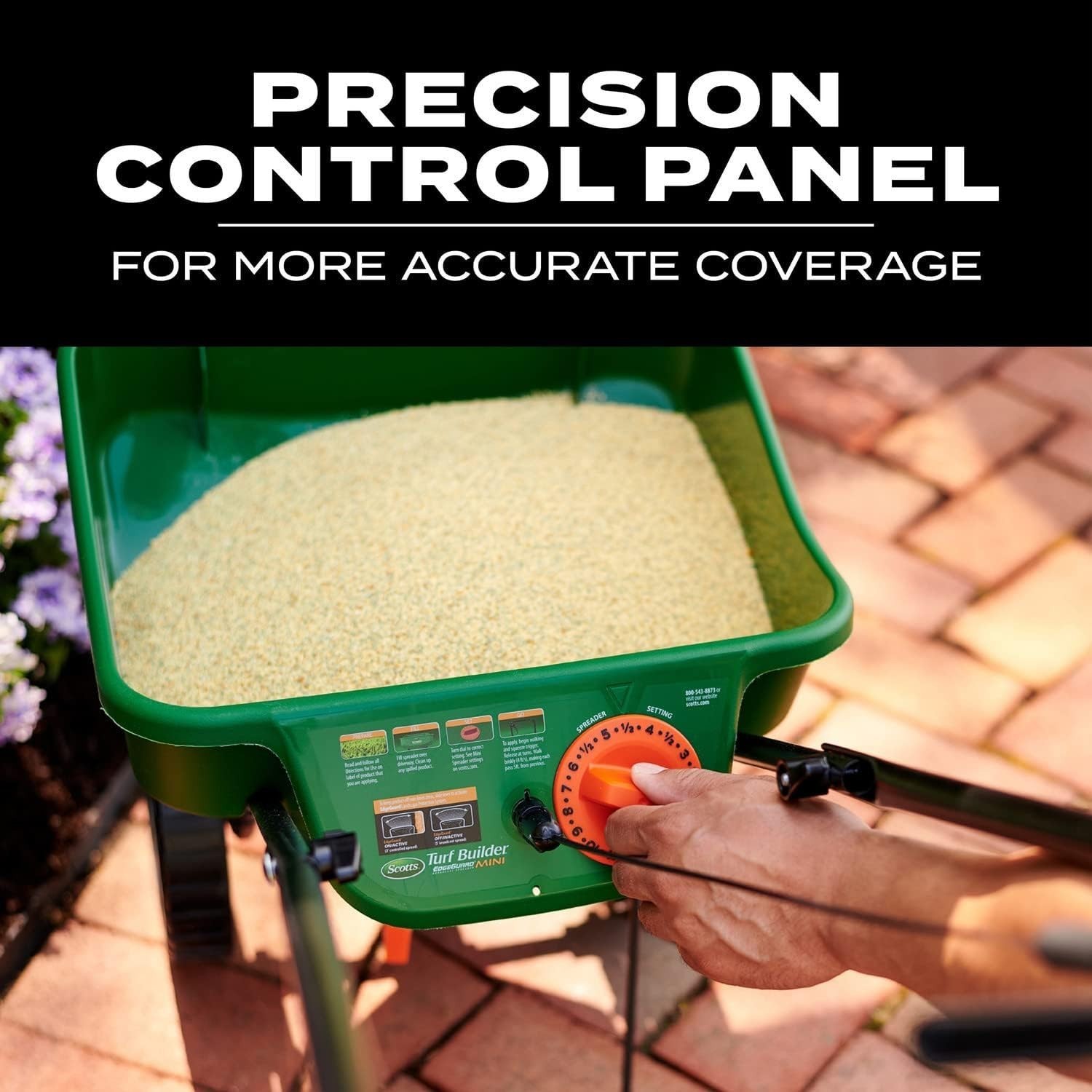 Turf Builder EdgeGuard Mini Broadcast Spreader Seed Weed & Feed Fertilizer Salt