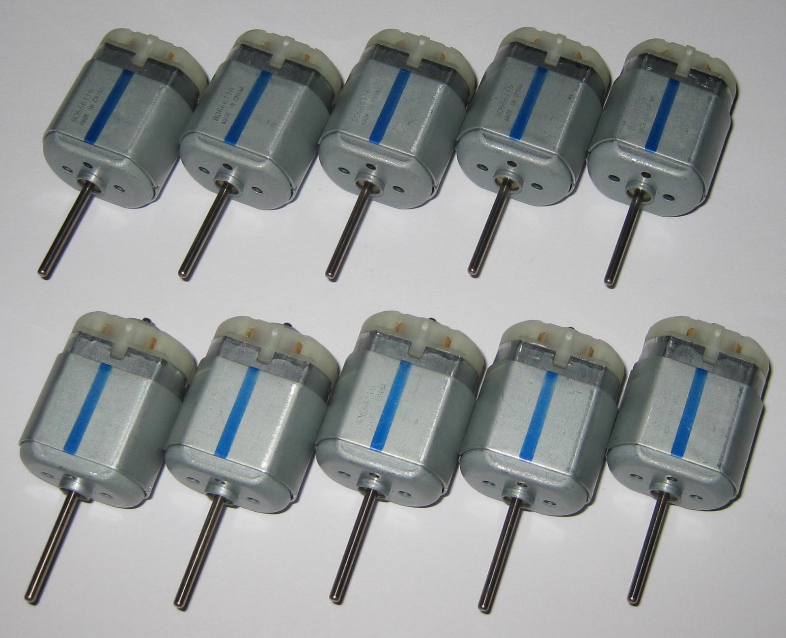 10 X Mabuchi FC-280 Long Shaft Motors - Car Door Lock / Mirror Motor - FC-280PT