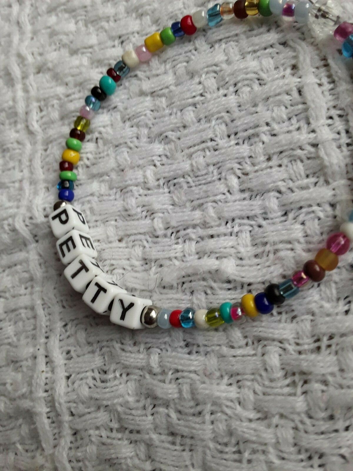 Handmade Petty Bracelet in large letters