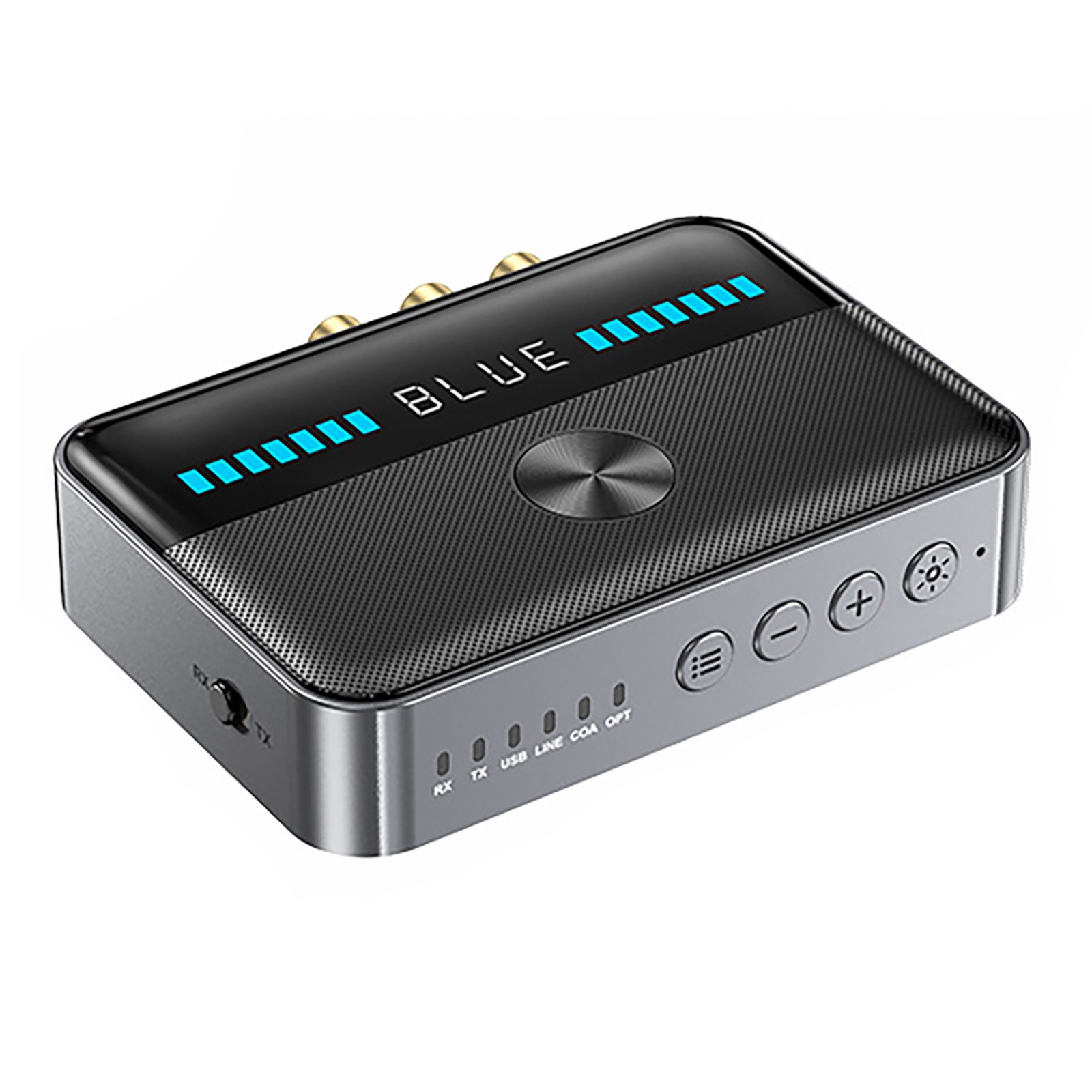 Black Bluetooth 5.3 NFC Transmitter Receiver Audio Adapter For TV Home Stereos
