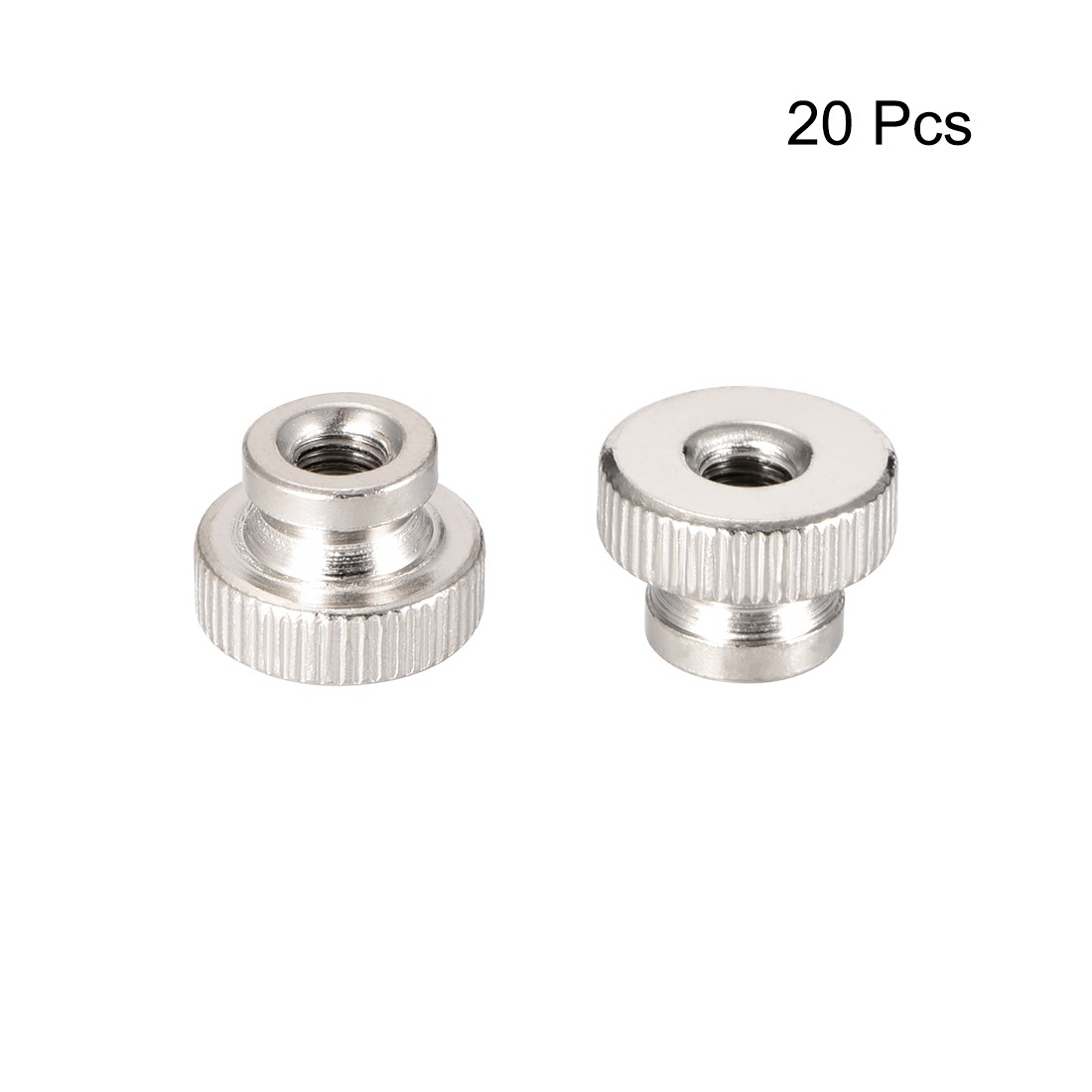 20pcs Knurled Thumb Nuts M4x0.7mm Iron Round Knobs Fasteners for 3D Printer
