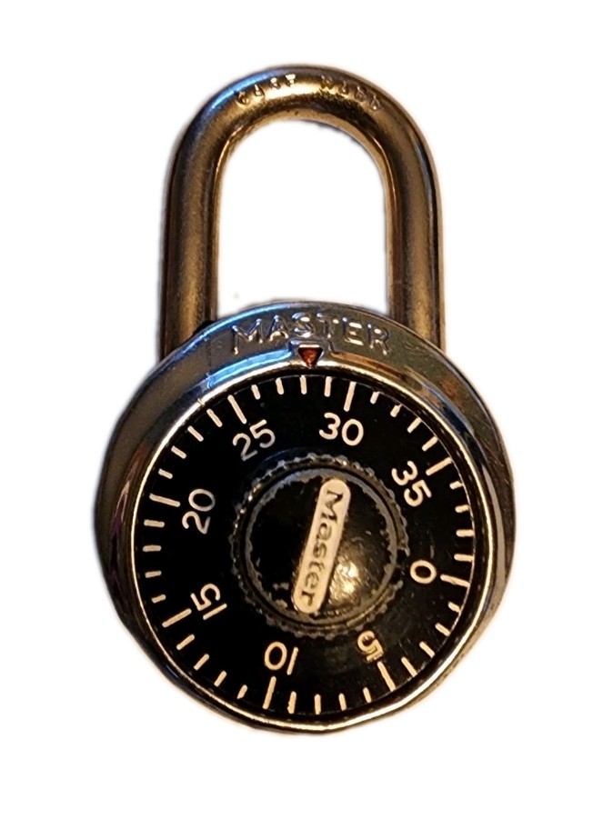 MASTER 1525 Stainless Steel Combination Lock.  Made In USA.  Free Shipping