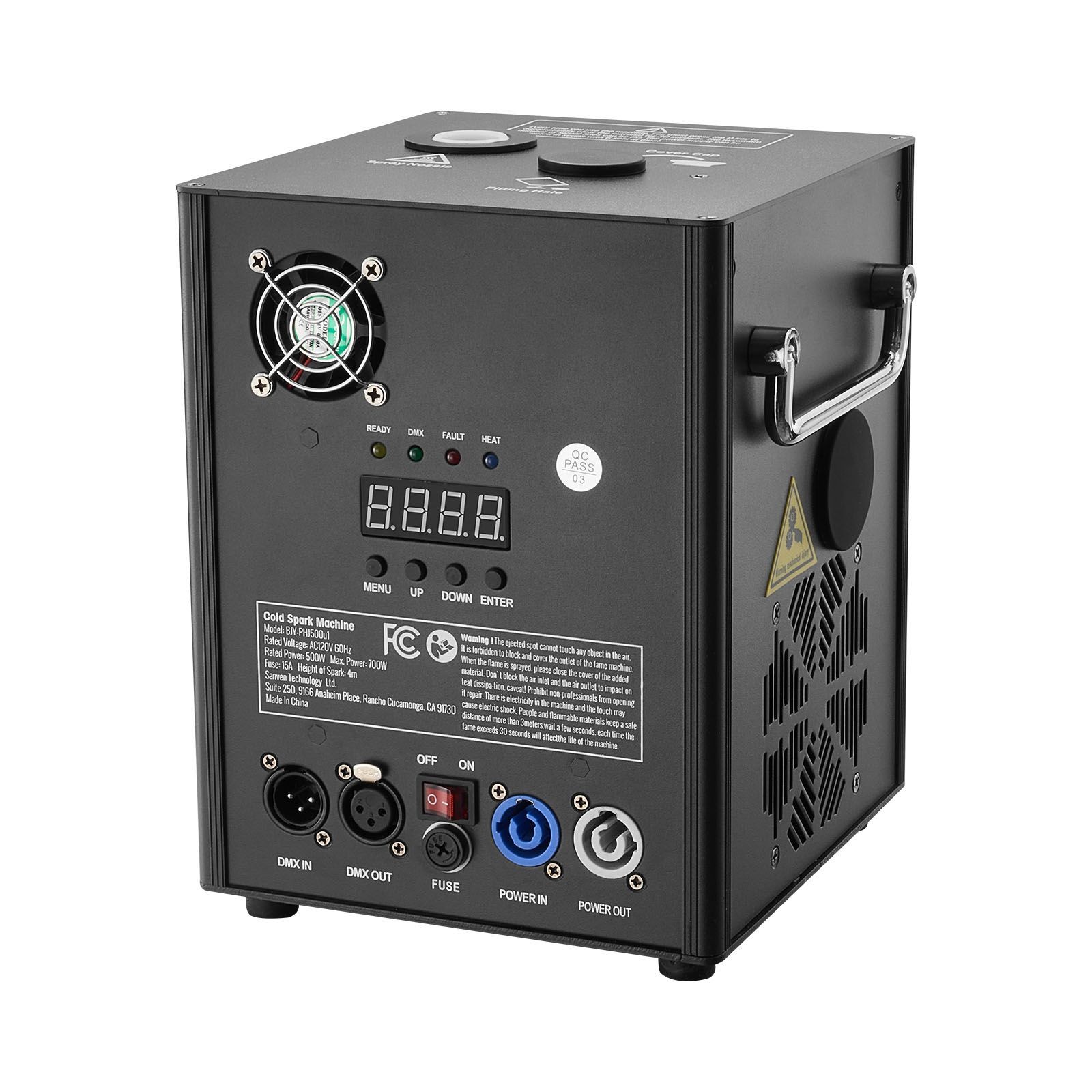 500W DMX Fireworks Controller, 6.6-13ft Adjustable Height, LED Screen
