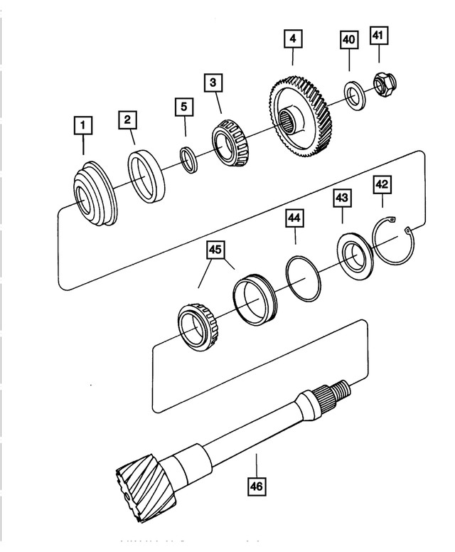 Genuine Mopar Transfer Gear Shaft 4799815AC