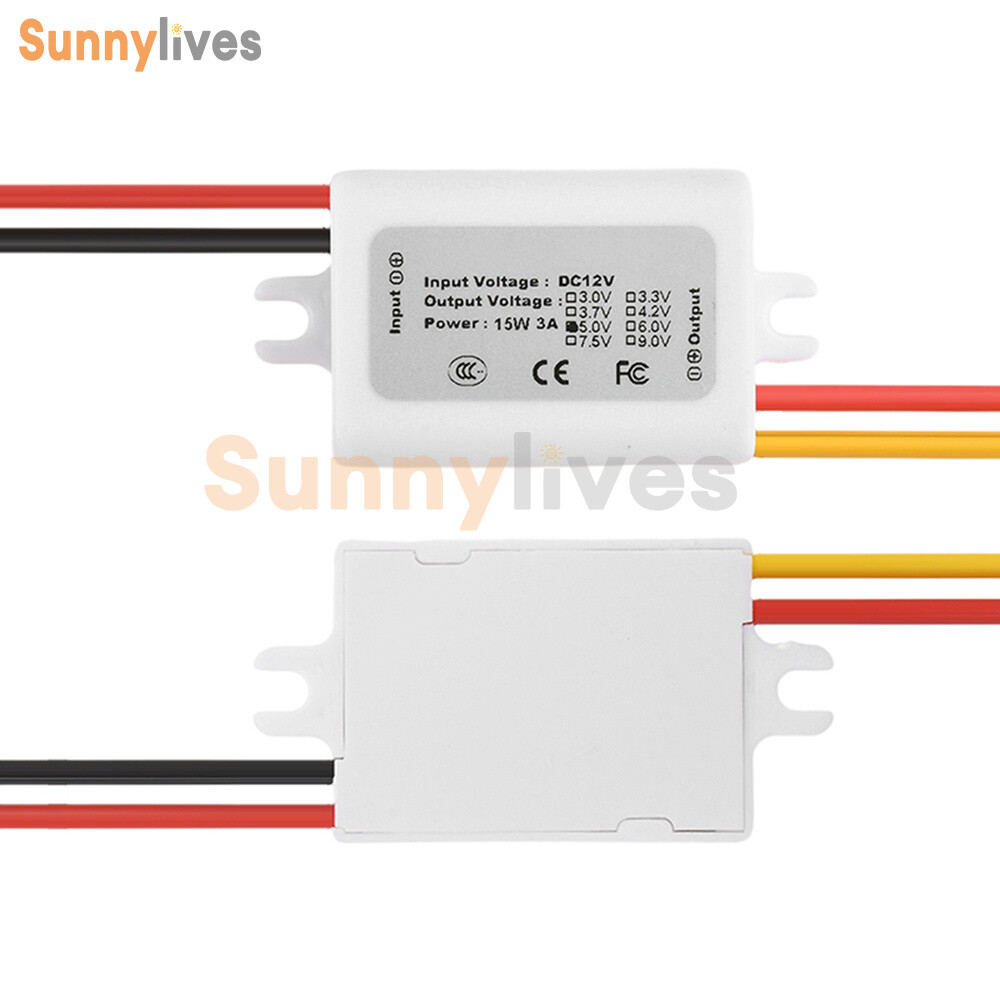 DC 12V to DC 5V 3A 15W Buck Power Supply Module Step Down Converter Waterproof