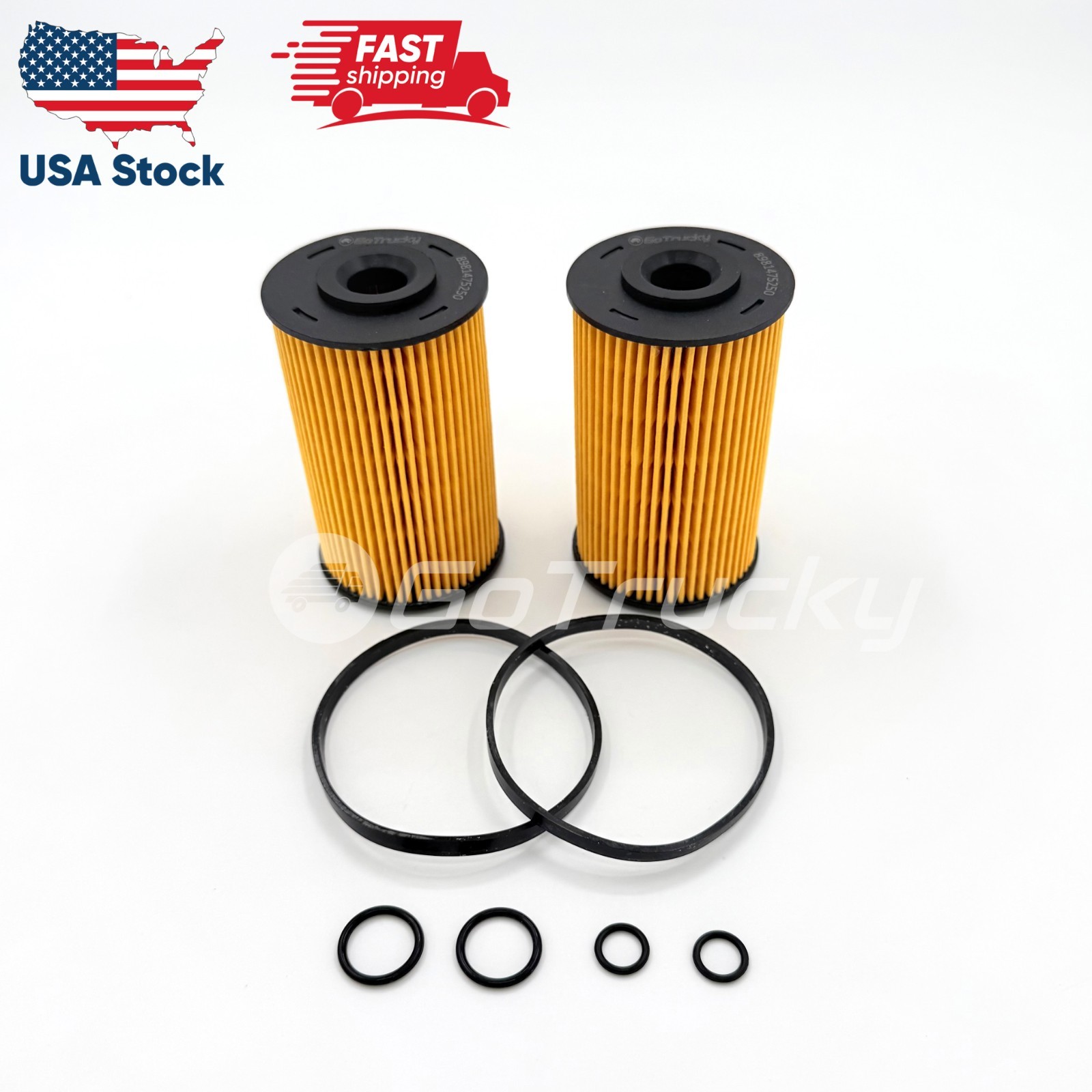 2x Fuel Filter Element Kit For Isuzu NPR NQR NPR-HD 4HK1 5.2L 10-25