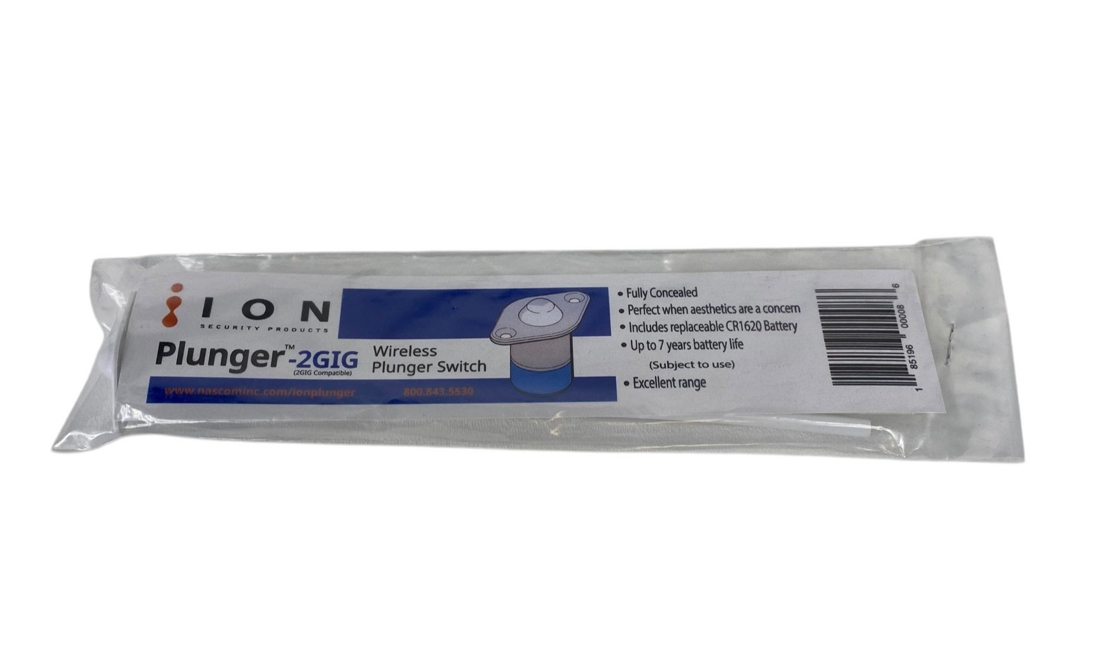 ION Digital Micra-2GIG Plunger Switch Wireless Door Security Sensor (New)