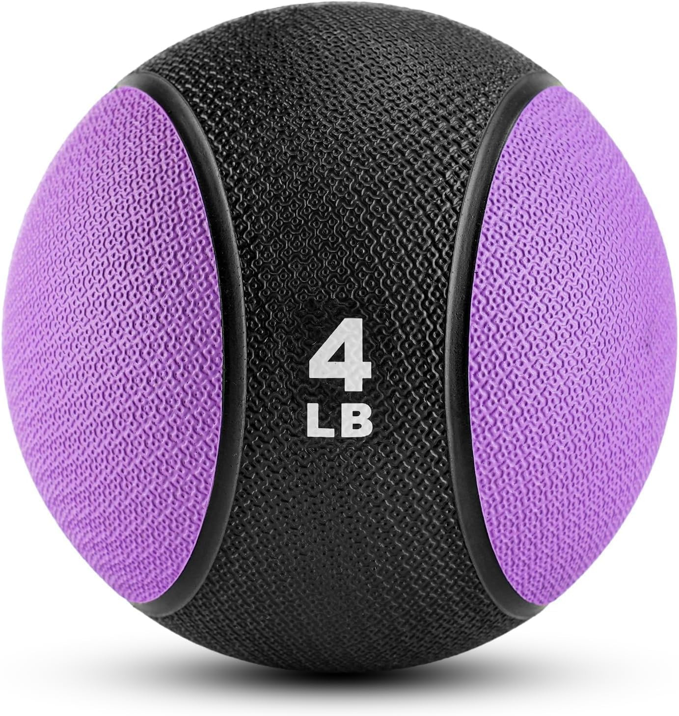 Weighted Medicine Ball - Non-Slip Rubber Shell & Dual-Texture Grip for Core Stre