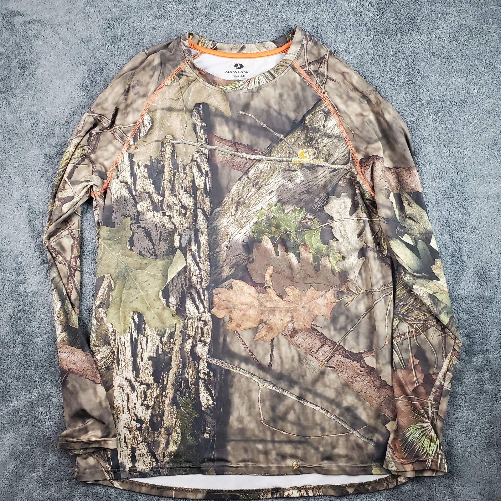 Mossy Oak Shirt Men’s L Brown Camo Hunting Outdoors T-Shirt Tee Crew
