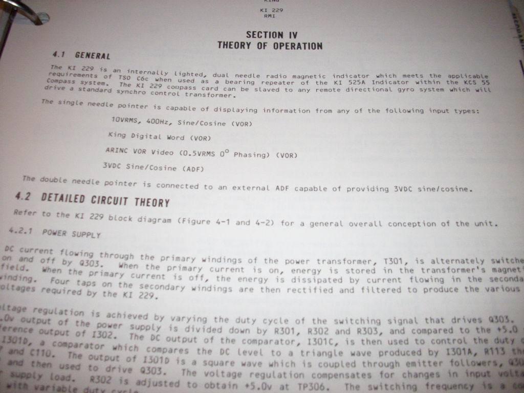 King KI 229 RMI Service manual