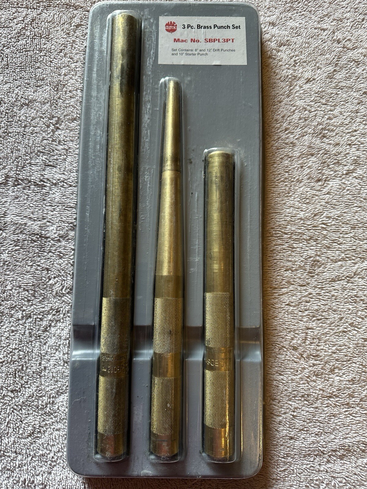 Mac Tools Three Piece Brass Punch Set