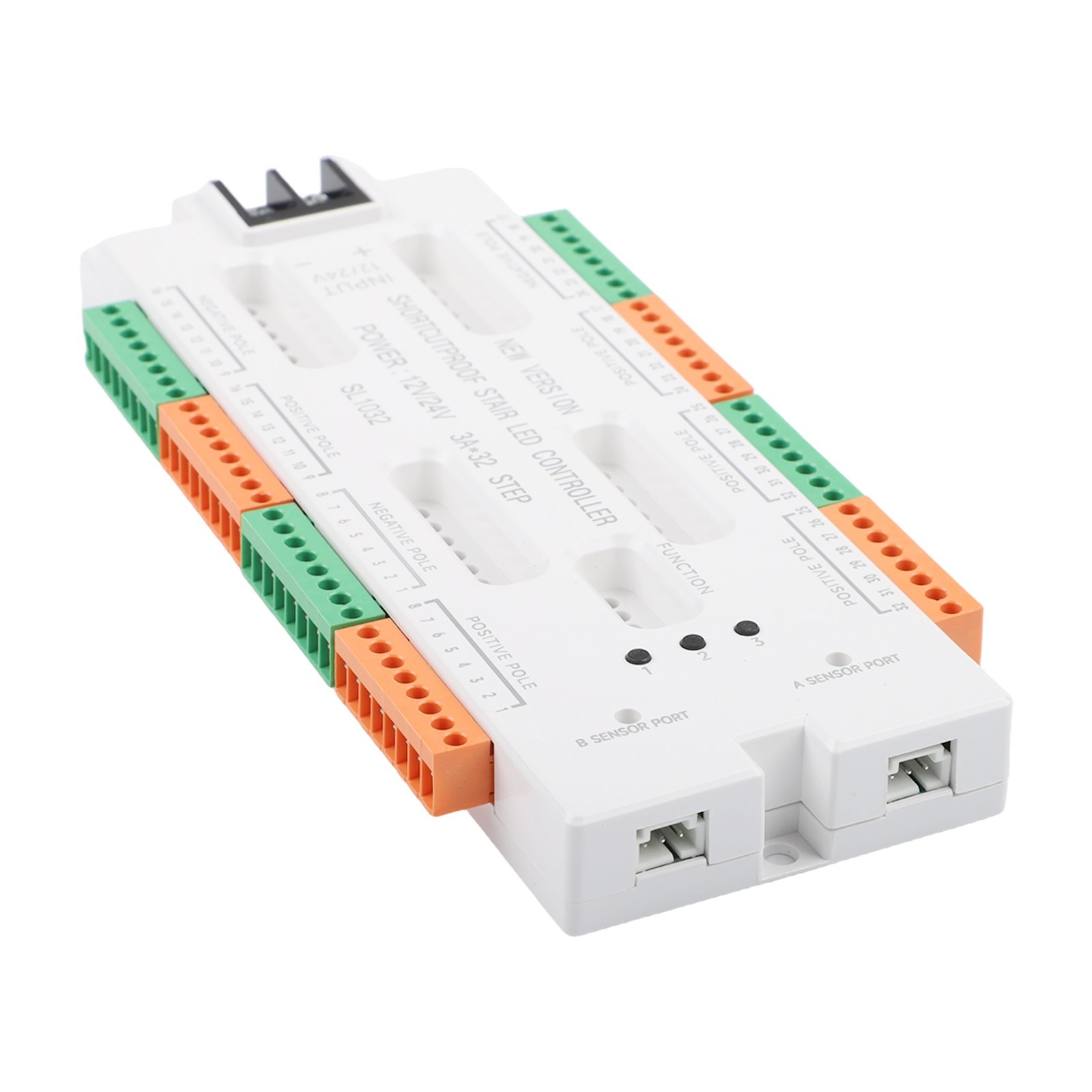 Stair LED Controller 32 Channels UL1032 with Dual AB Sensor Wiring Guide