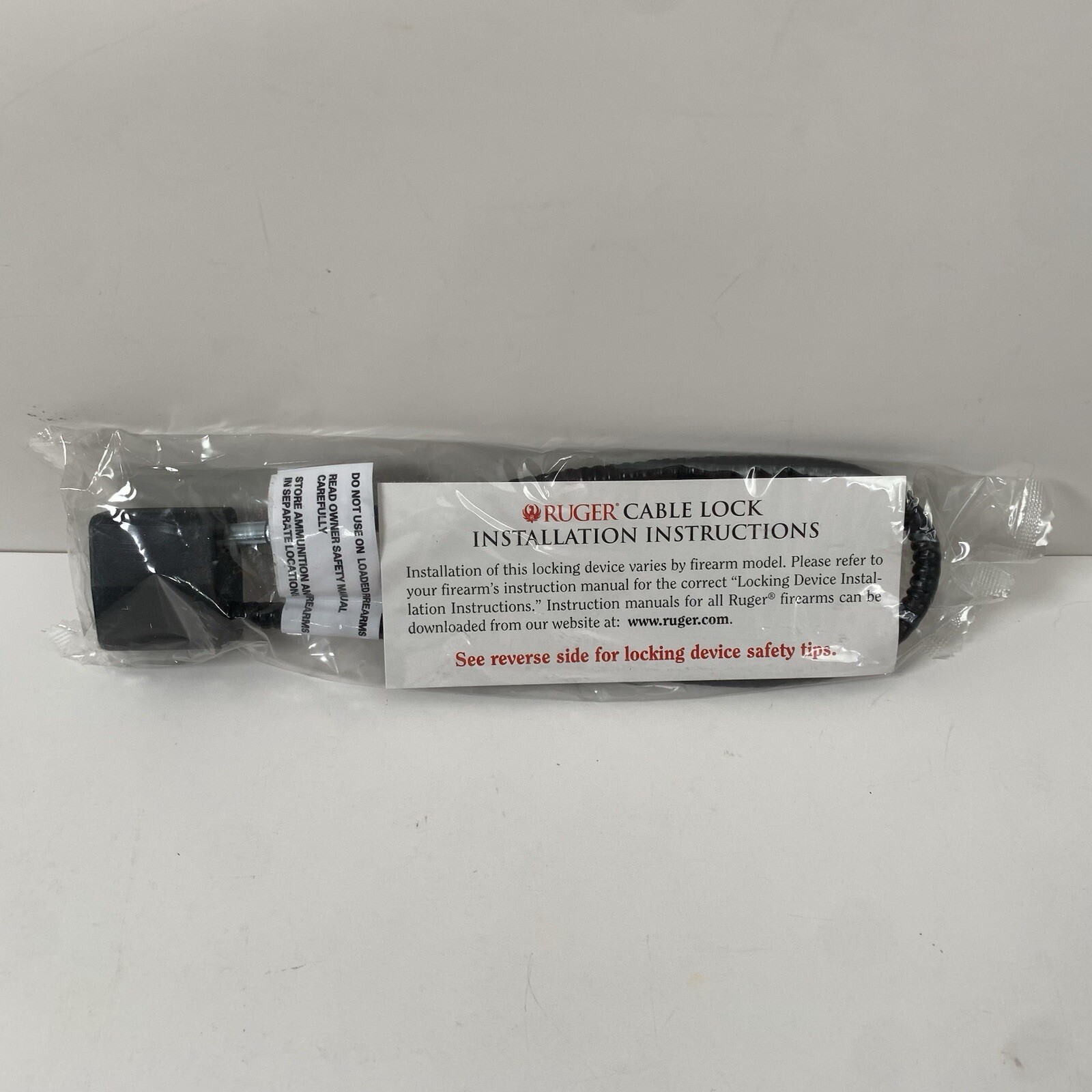 Gun Lock Ruger Firearm Gun Safety Cable Lock Brand New
