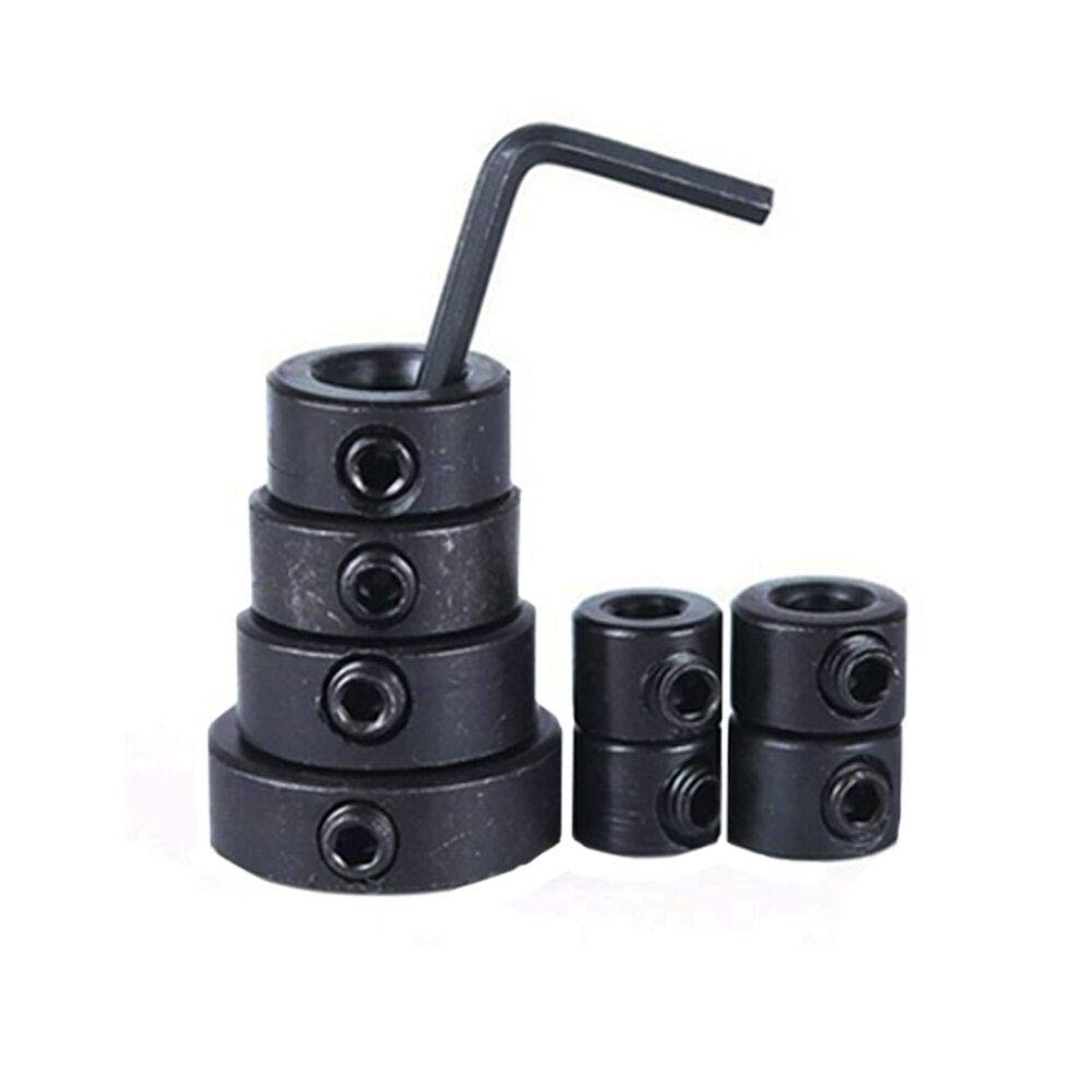 Wixine 1Set Countersink Drill Bit Set Adjustable Depth Stop Collar Woodworkin...