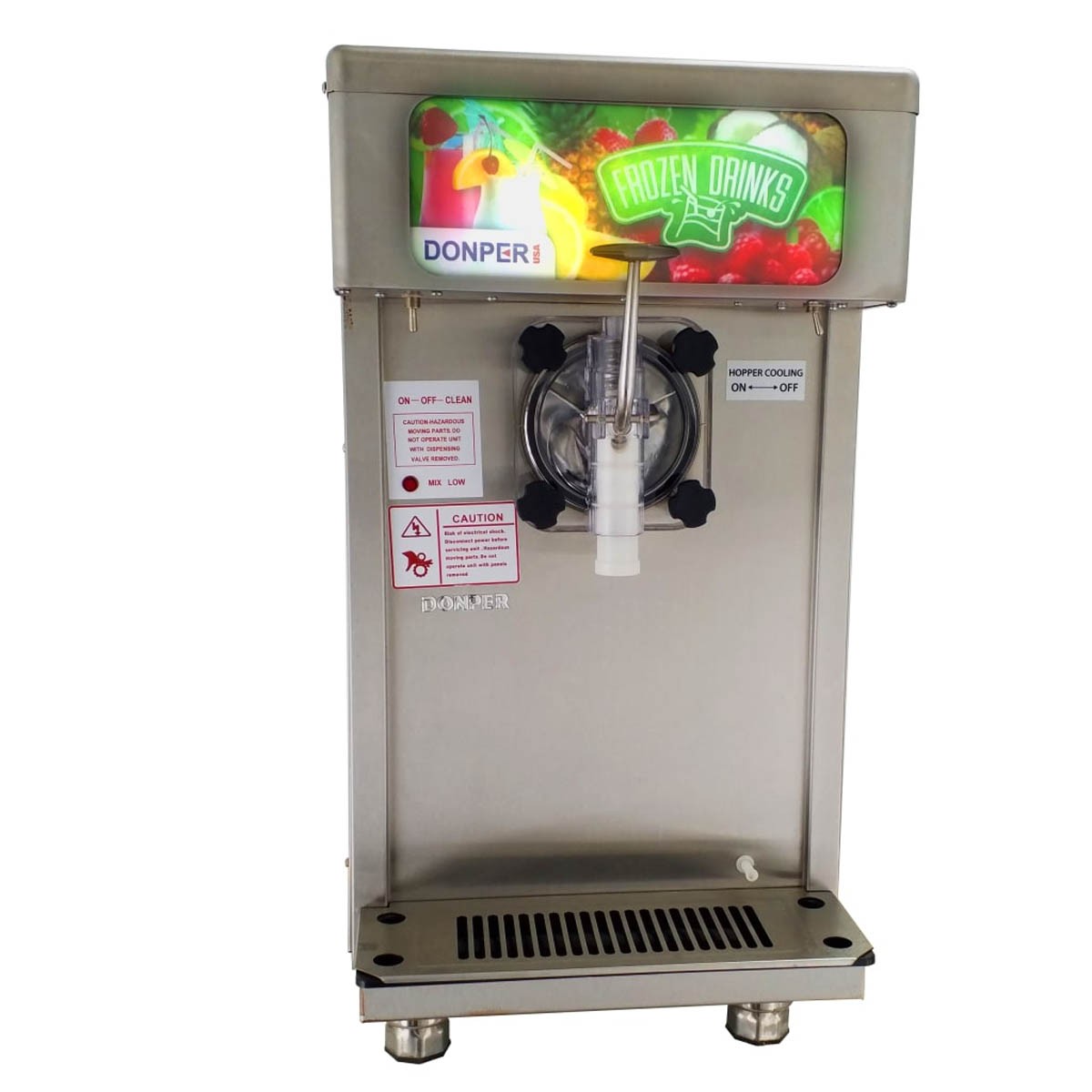 Donper USA XF124 Cylinder Type Frozen Drink Machine,Air Cooled w/19 qt. Hoppe...