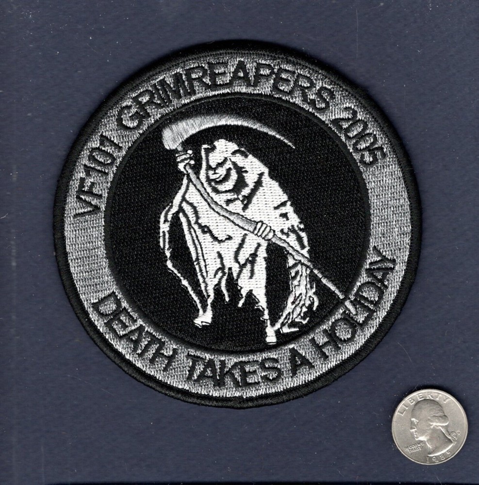 VF-101 GRIM REAPERS F-14 TOMCAT Farewell 2005 US Navy Fighter Squadron Patch +V