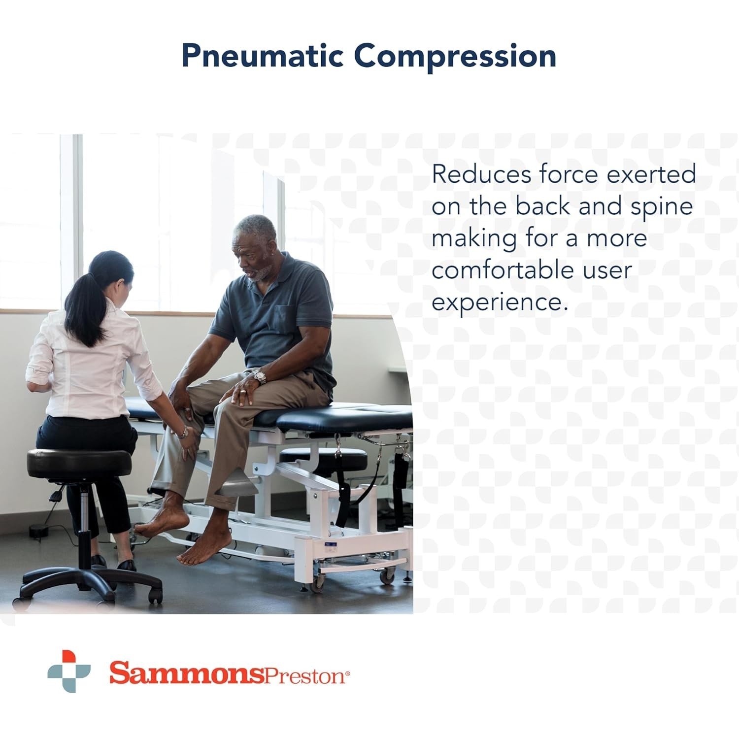 Sammons Preston Pneumatic Rolling Therapy Stool, Black, Dense Foam Cushion Stool