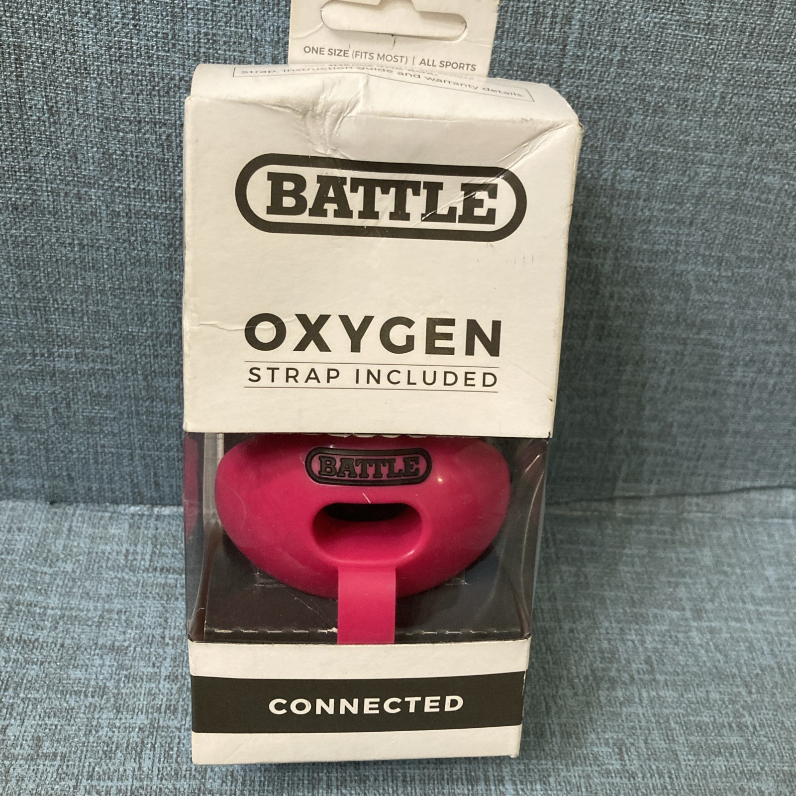 Battle Oxygen Breathable All Sports Mouth Guard Dark Pink Sealed In Damaged Box