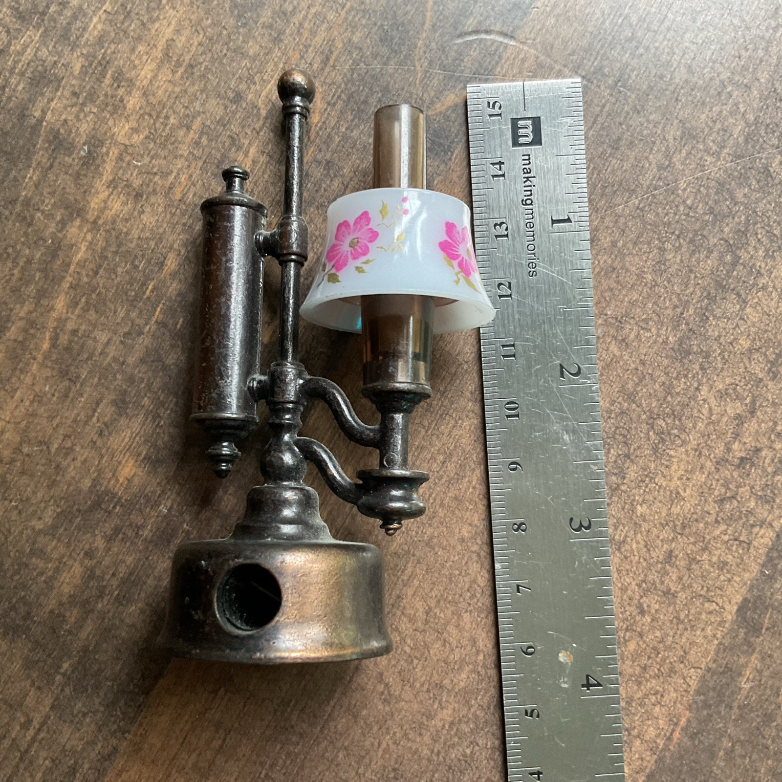 Vintage Diecast Play Me Pencil Sharpener Lamp Miniature 3.5"