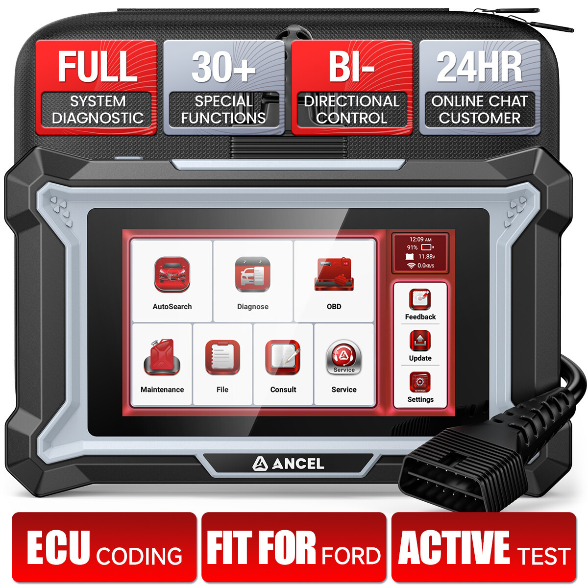 Fit For Ford OBD2 Scan Tool Bidirectional Car Scanner Diagnostic Tool ECU Coding