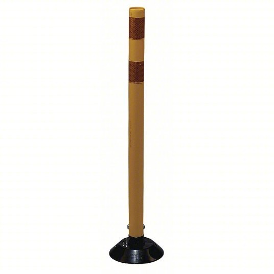 Delineator Post Permanent, Yellow, 36 in Overall Ht, Item 26K985Mfr. Model 04-36