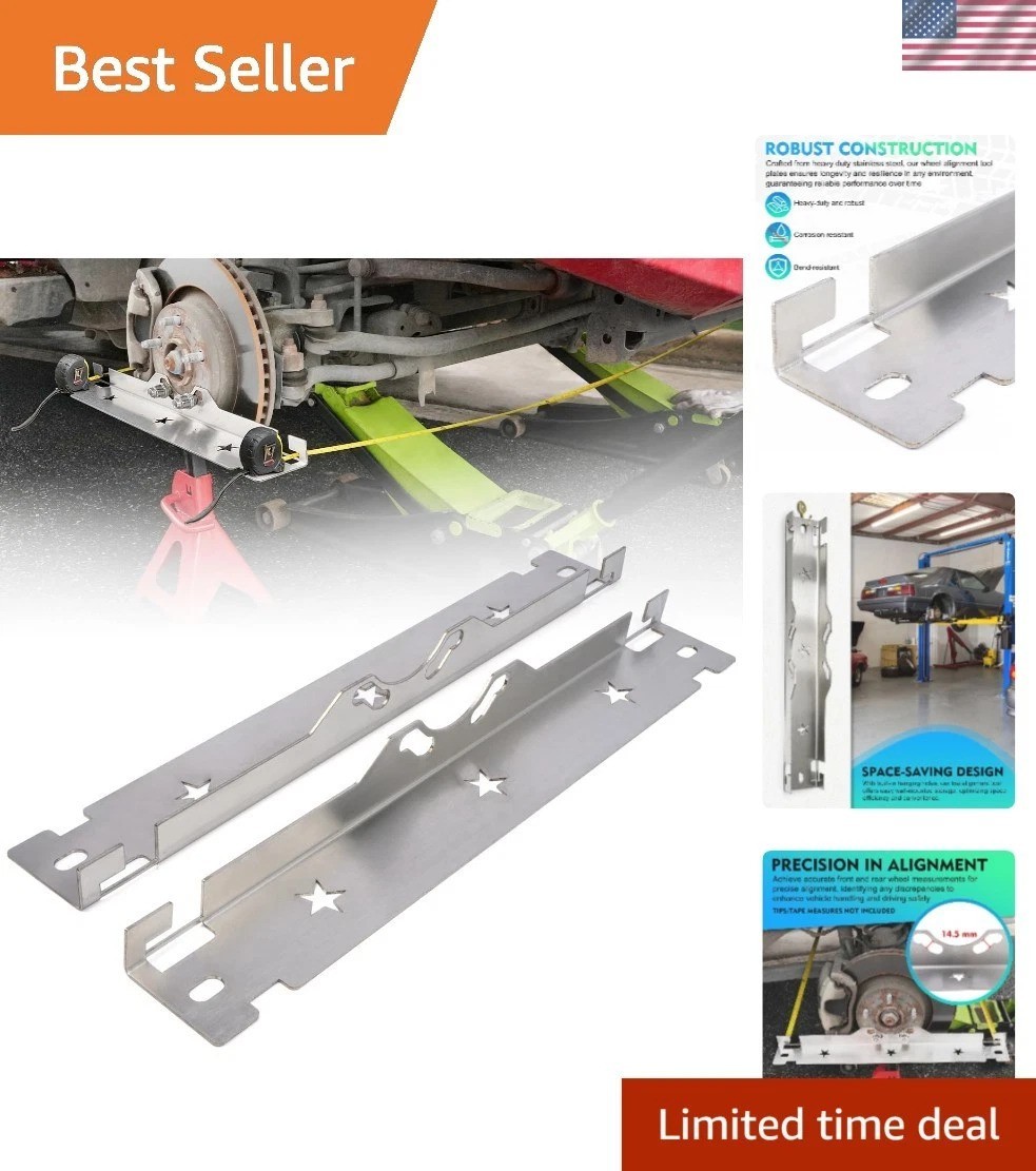 Stainless Steel Wheel Alignment Tool Plate - Easy Storage and Enhanced Stability
