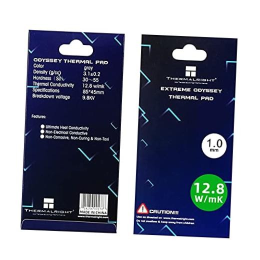 Thermalright Thermal Pad 1mm 12.8 W/mK, 85x45xNon Conductive Heat 85x45mm 1.0mm