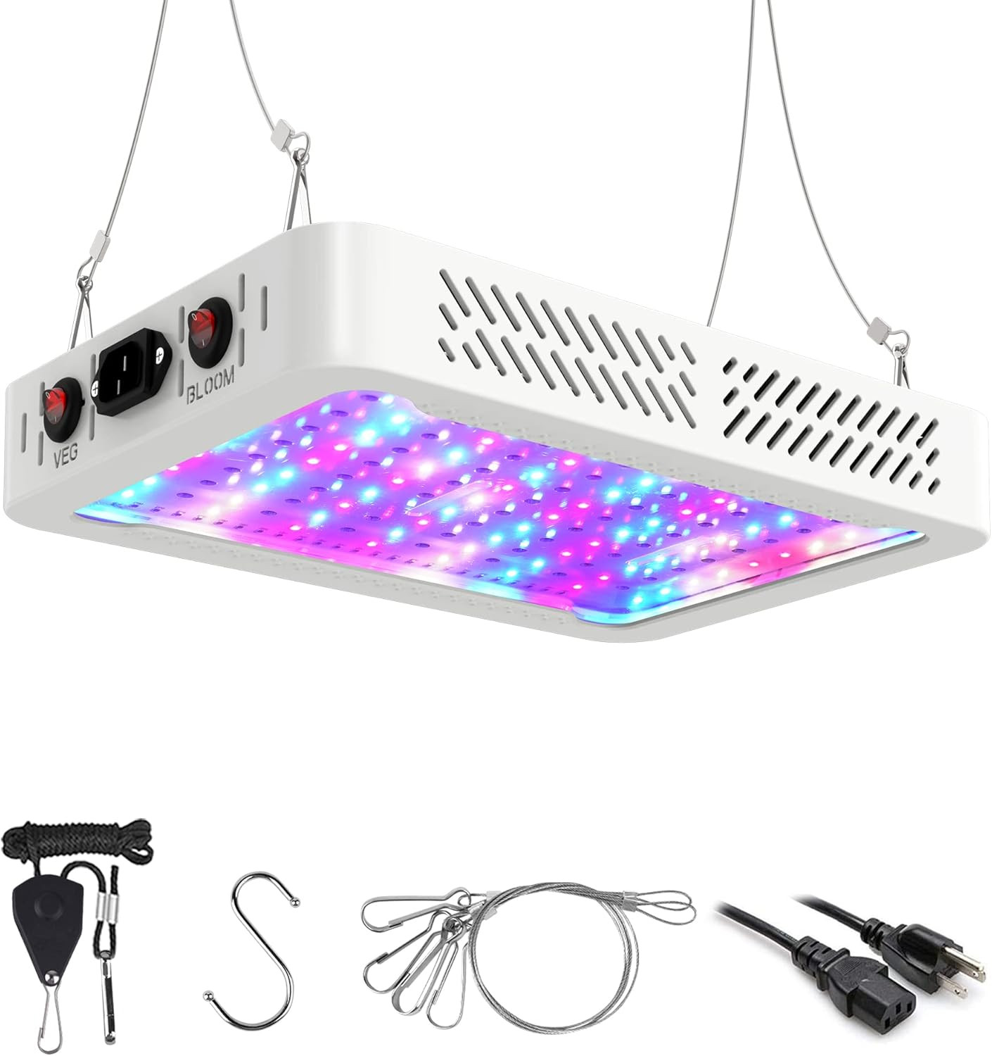 1000W LED Grow Light for Indoor Plants Full Spectrum, Upgrade Dual Chips