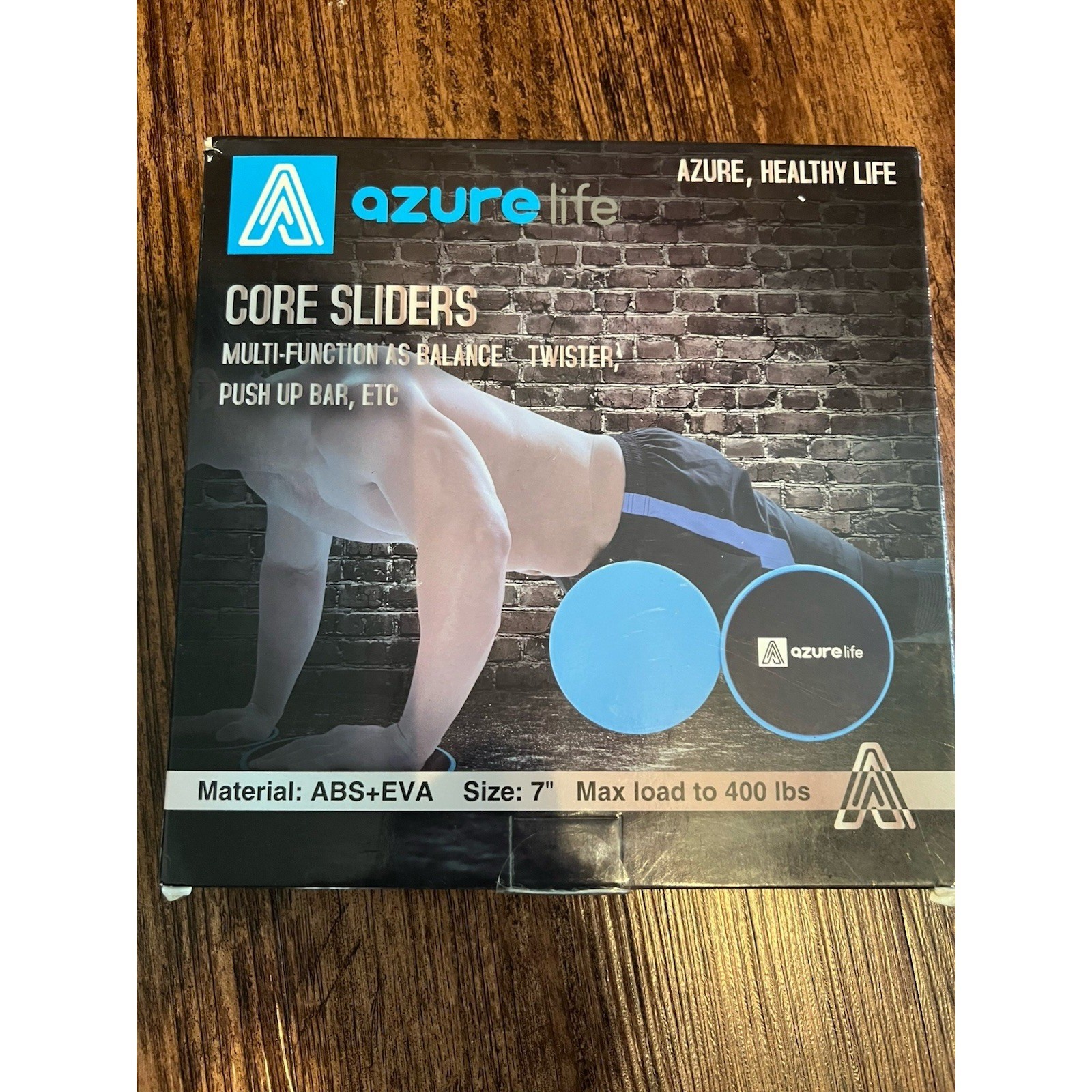 Azure Healthy Life Core Sliders 7" Push Ups Exercise Sliding Discs New